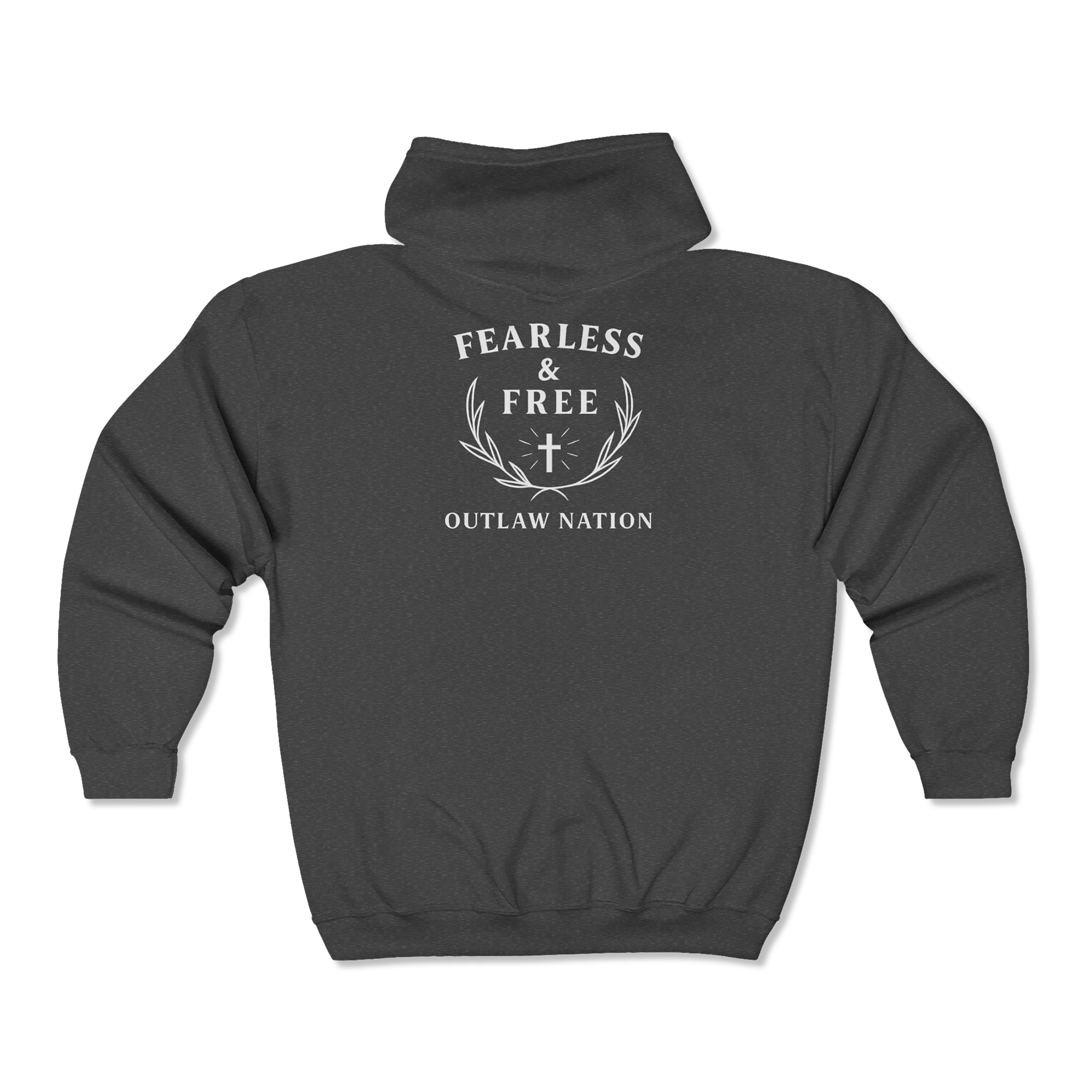 White Cross Fearless & Free Outlaw Nation Zip Hoodie