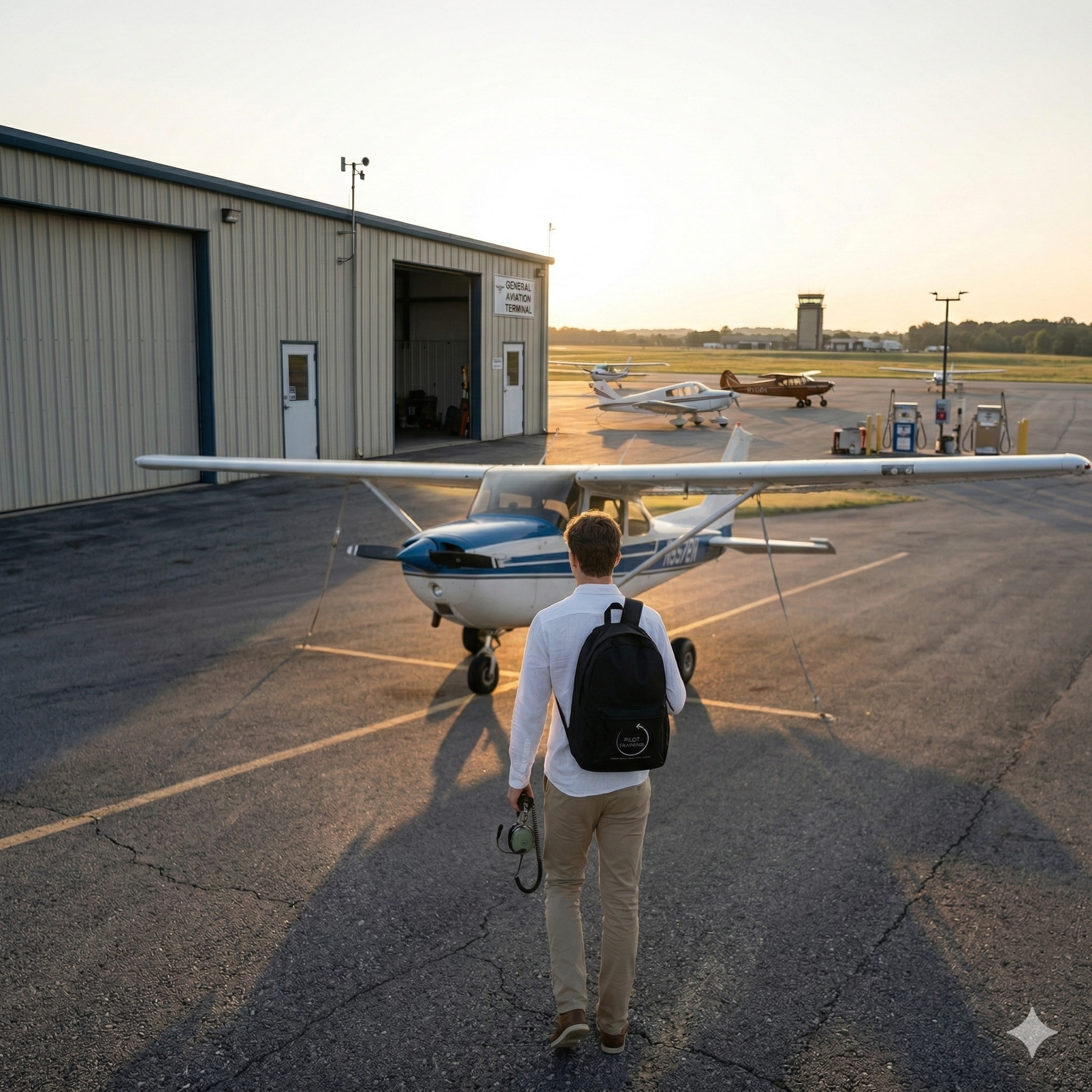 Pilot Prep Online Backpack | Aviation Flight Training, Airplane Graphic image 1