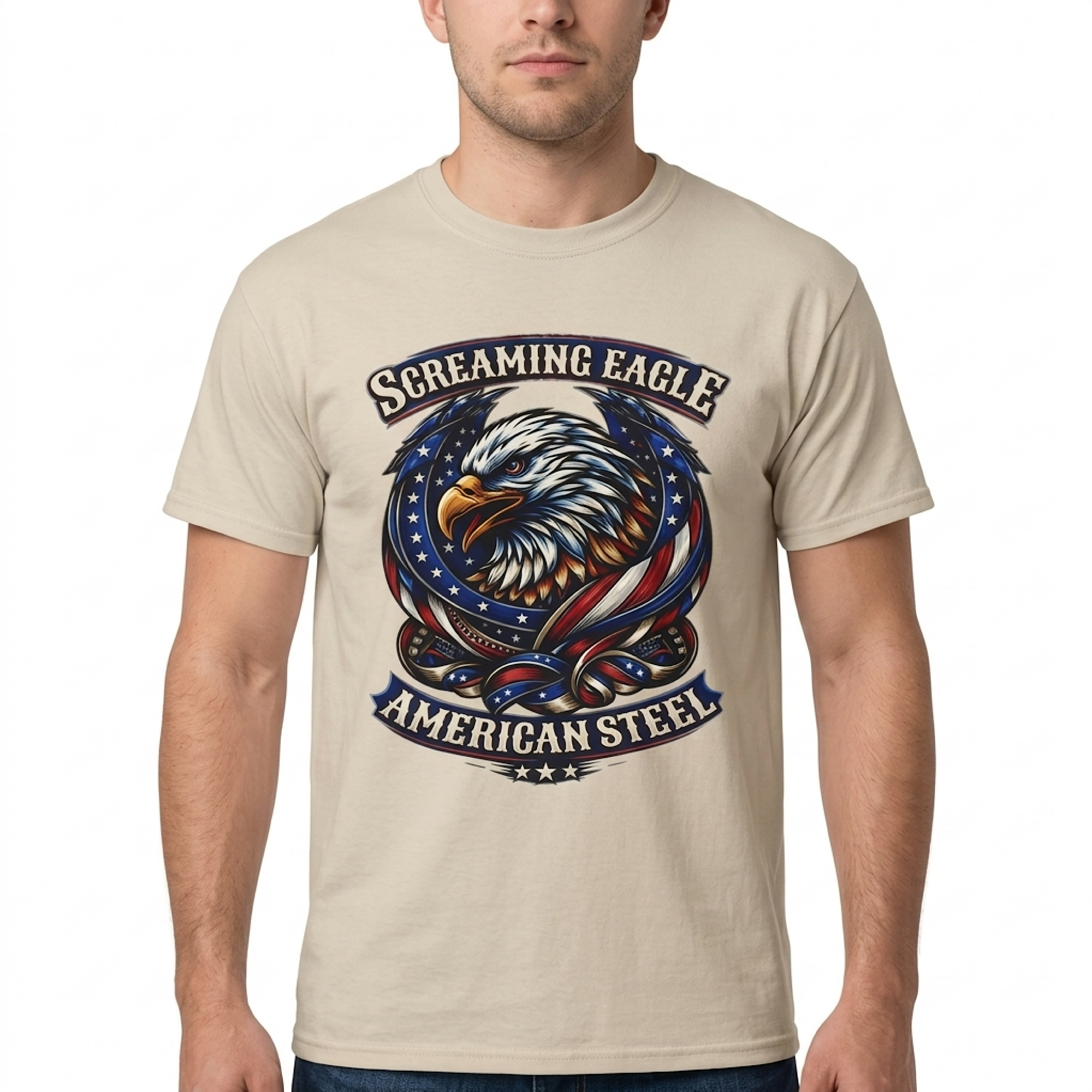Screaming Eagle American Steel T-Shirt | Bald Eagle, USA Flag, Patriotic product preview