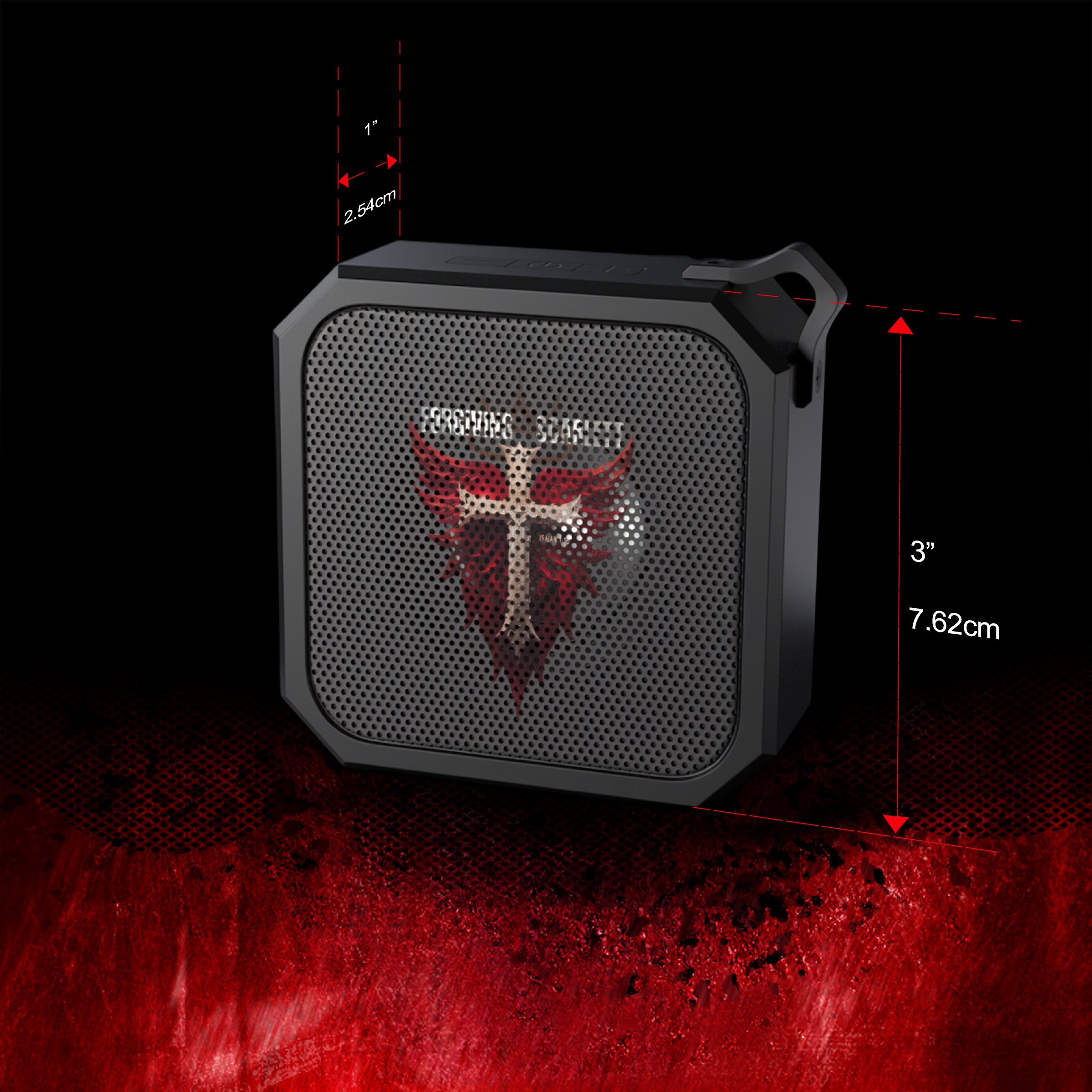 Cross Shield 3inHx1inW Christian faith tech accessory
