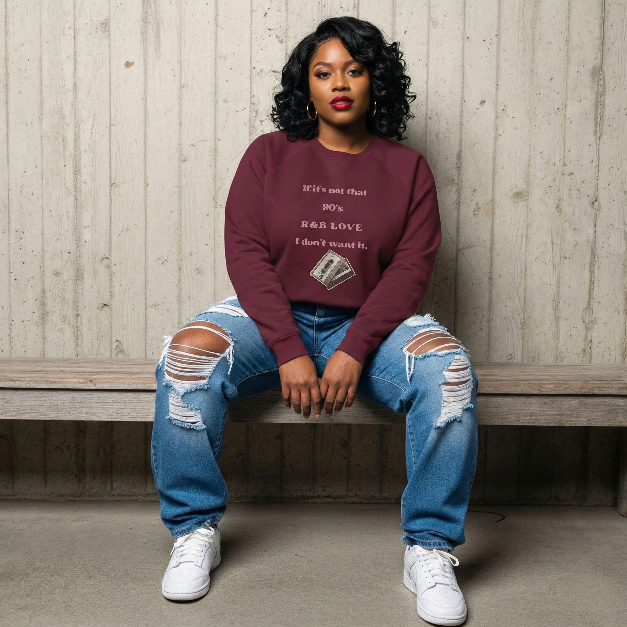 90s RnB Love Sweatshirt | Retro Music Quote Crewneck | If Its Not That 90s R&B Love | Cozy Unisex Sweatshirt