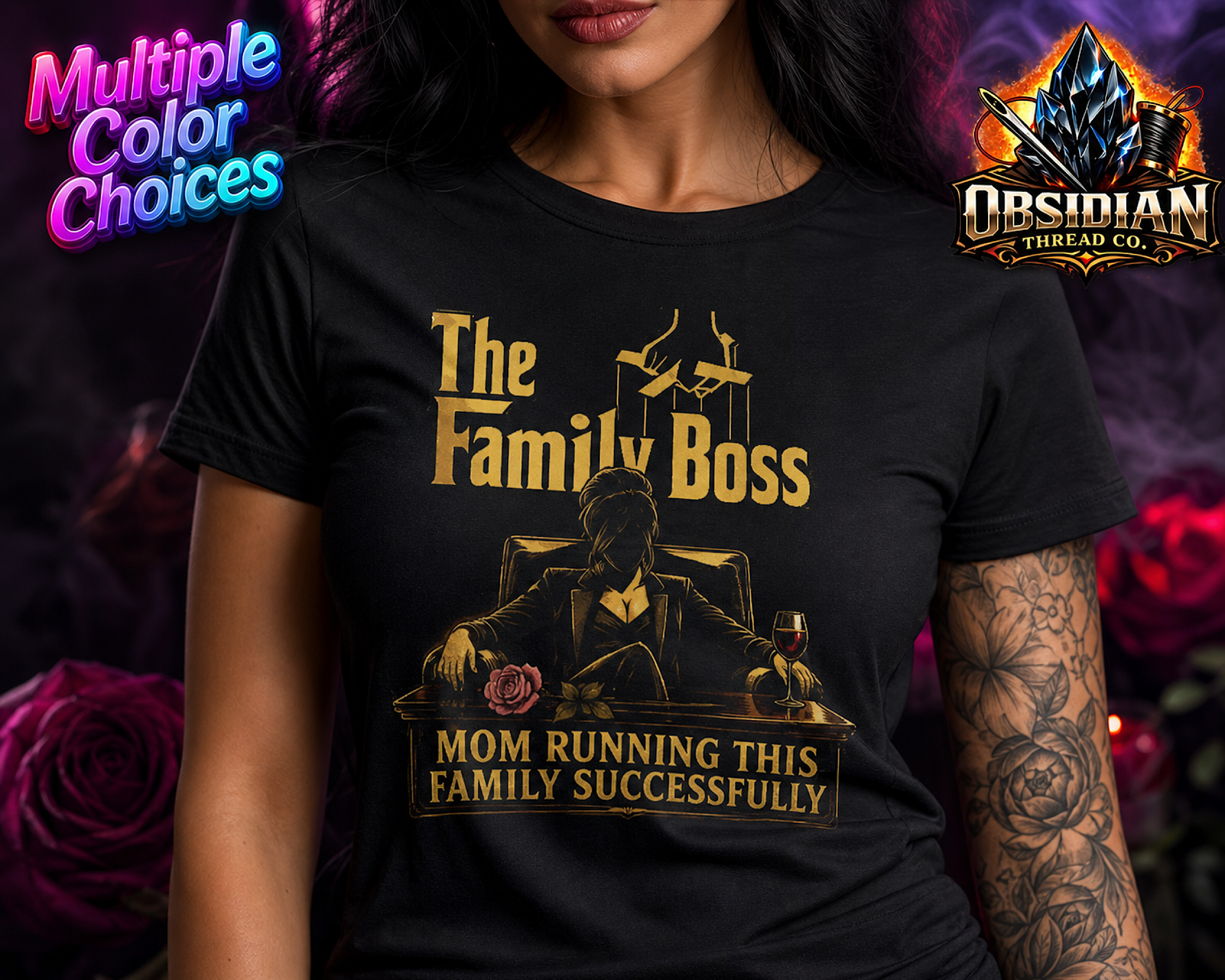 Mom The Family Boss Shirt Funny Mothers Day Gift Idea Mom Life Tee product preview