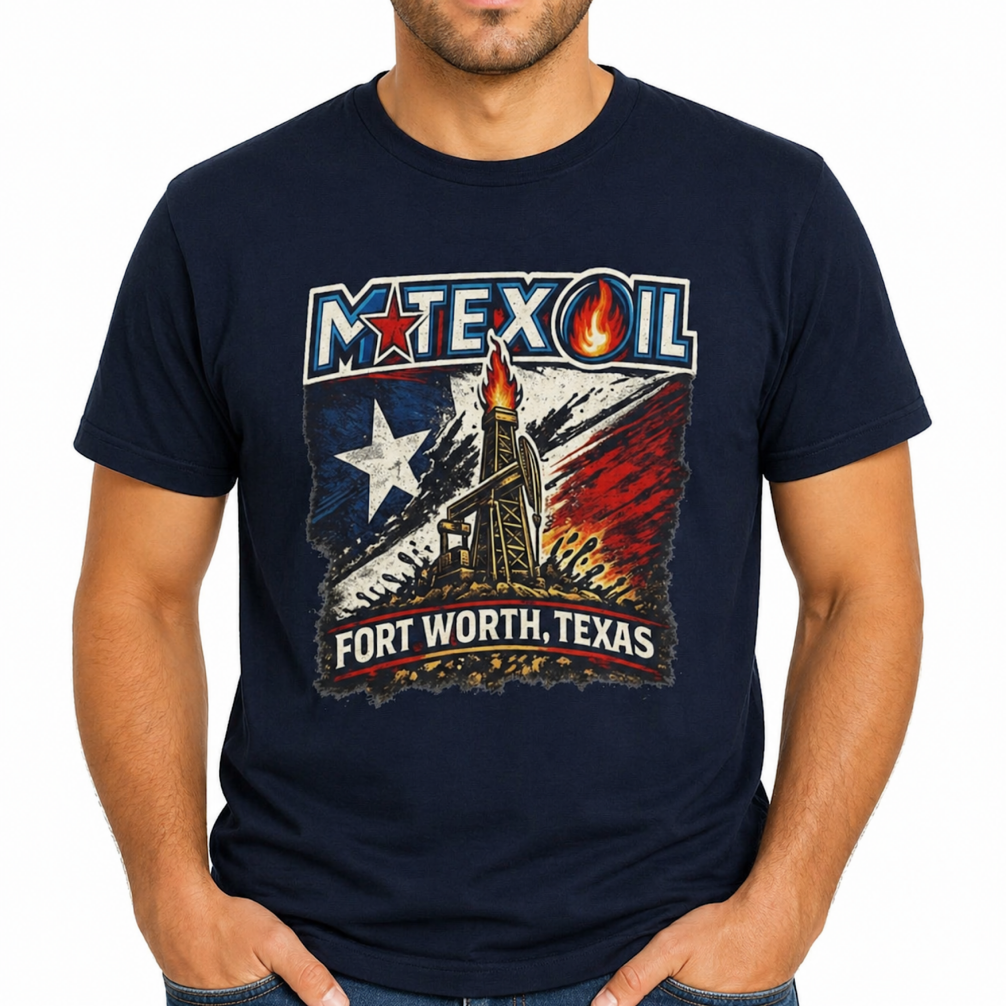 M-Tex Oil Company Landman CTT Shirt Fort Worth TX Landman Oilfield Texas Tee color preview 4
