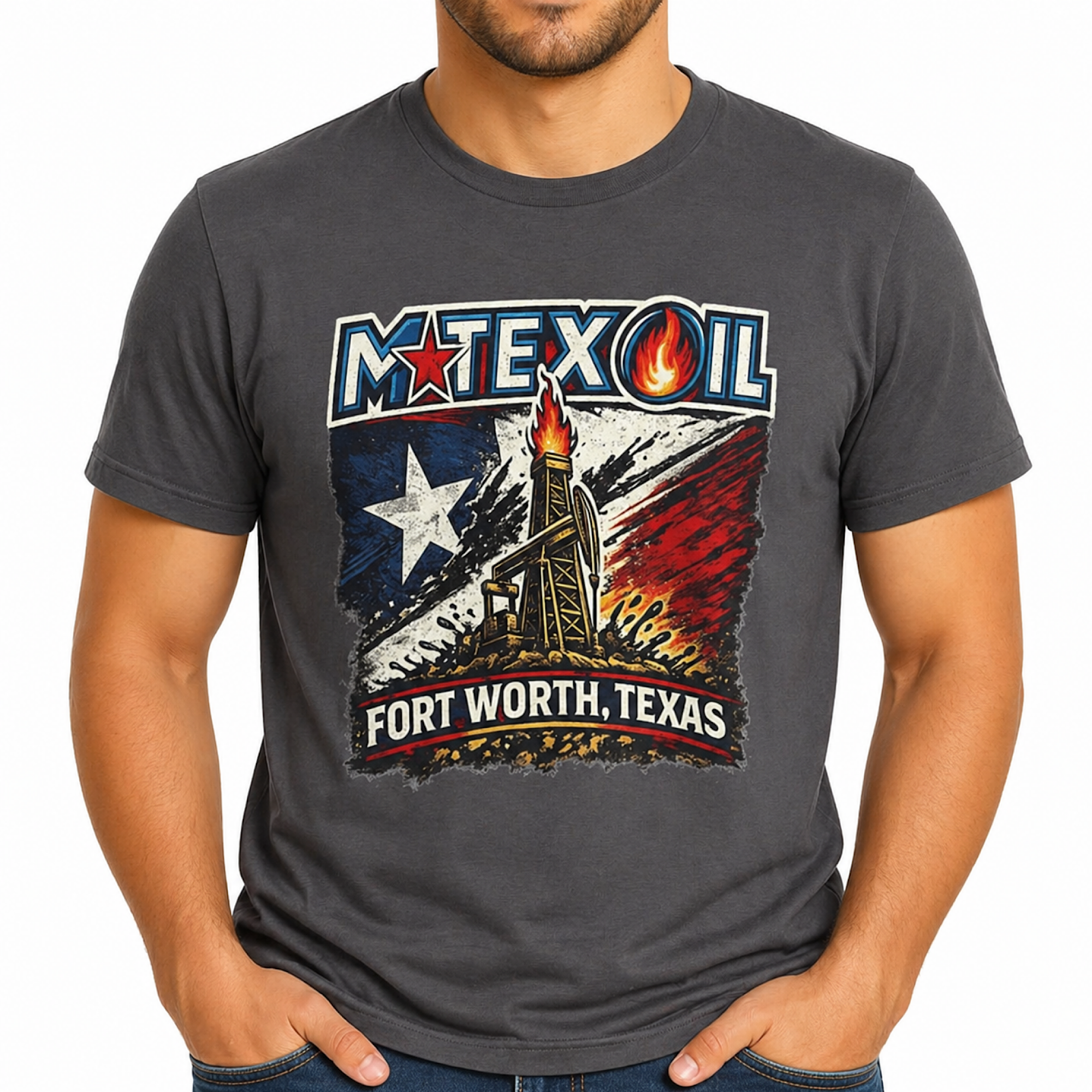 M-Tex Oil Company Landman CTT Shirt Fort Worth TX Landman Oilfield Texas Tee color preview 2