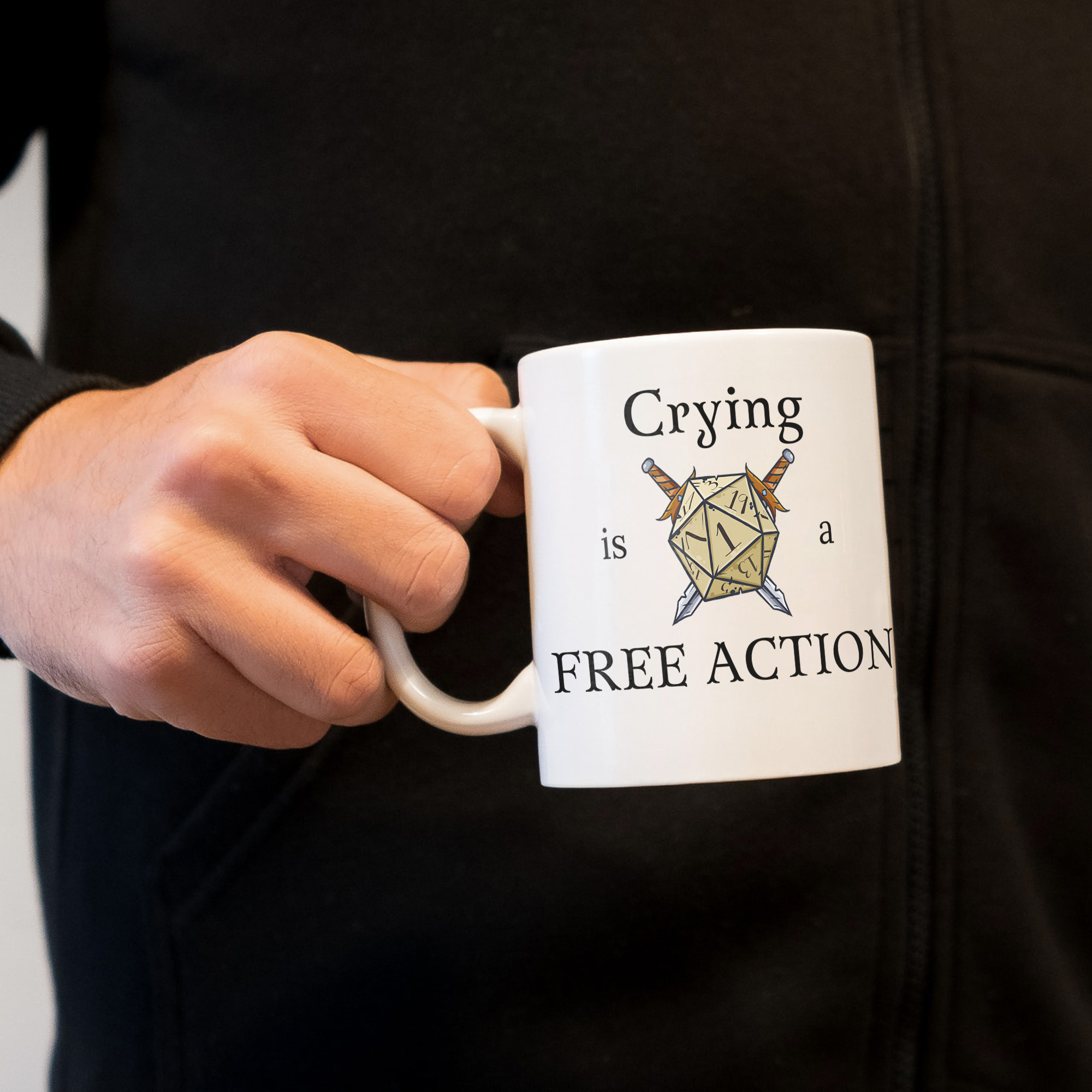 Crying is a Free Action Dungeon Master Mug image 2