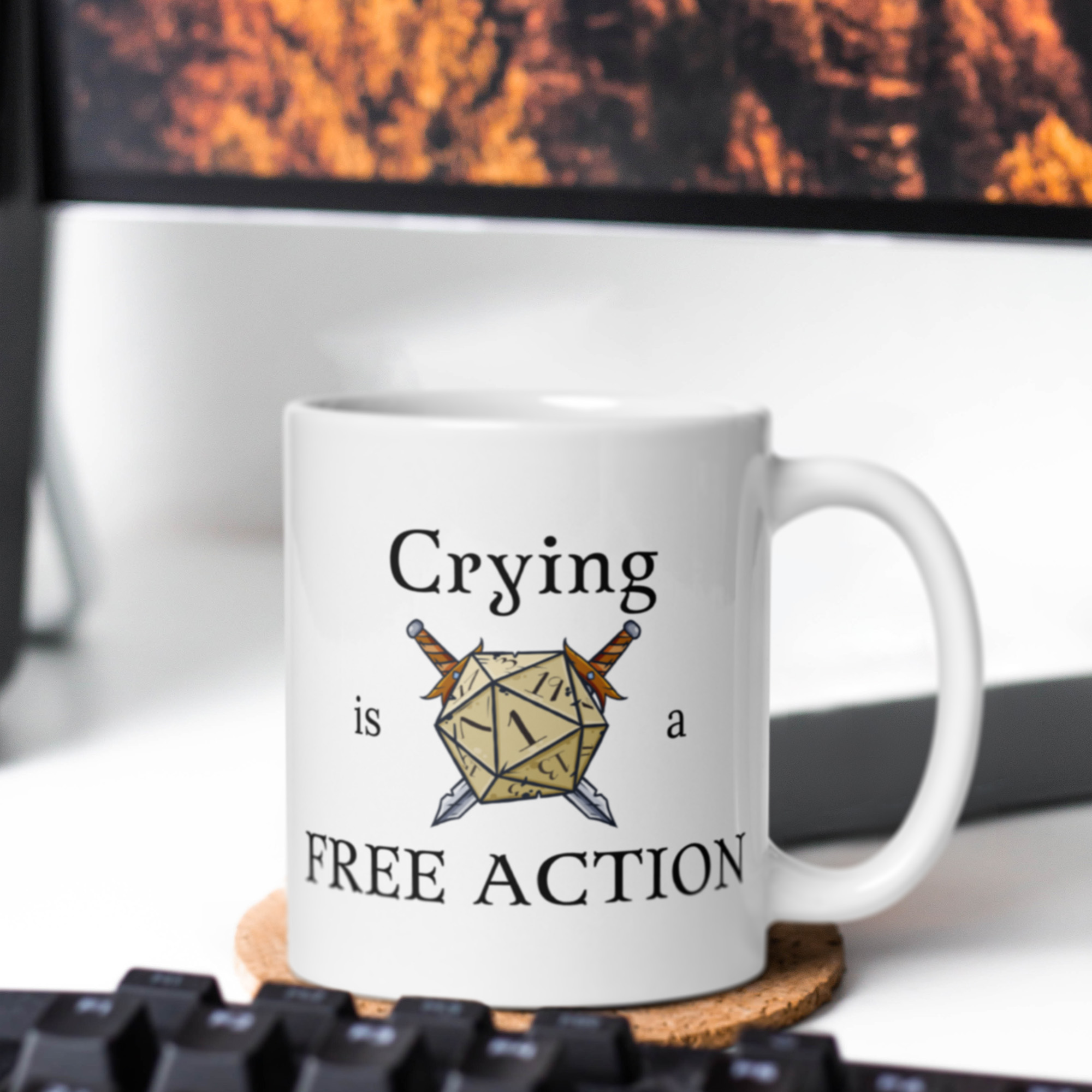 Crying is a Free Action Dungeon Master Mug