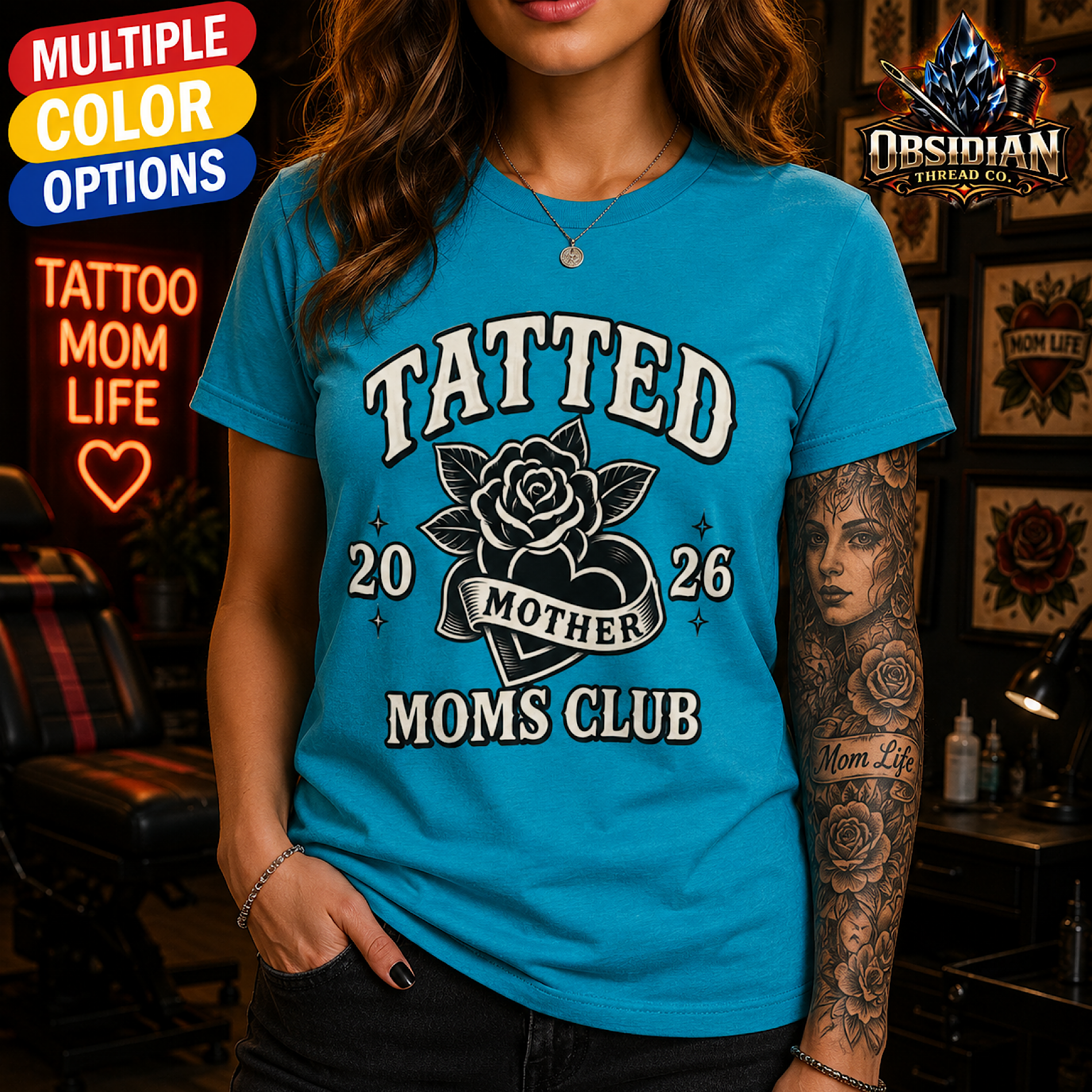 Tatted Moms Club Shirt Women Tattooed Mom Tee Funny Mothers Day Inked Mama Gothic Mom Shirt 2026 product preview