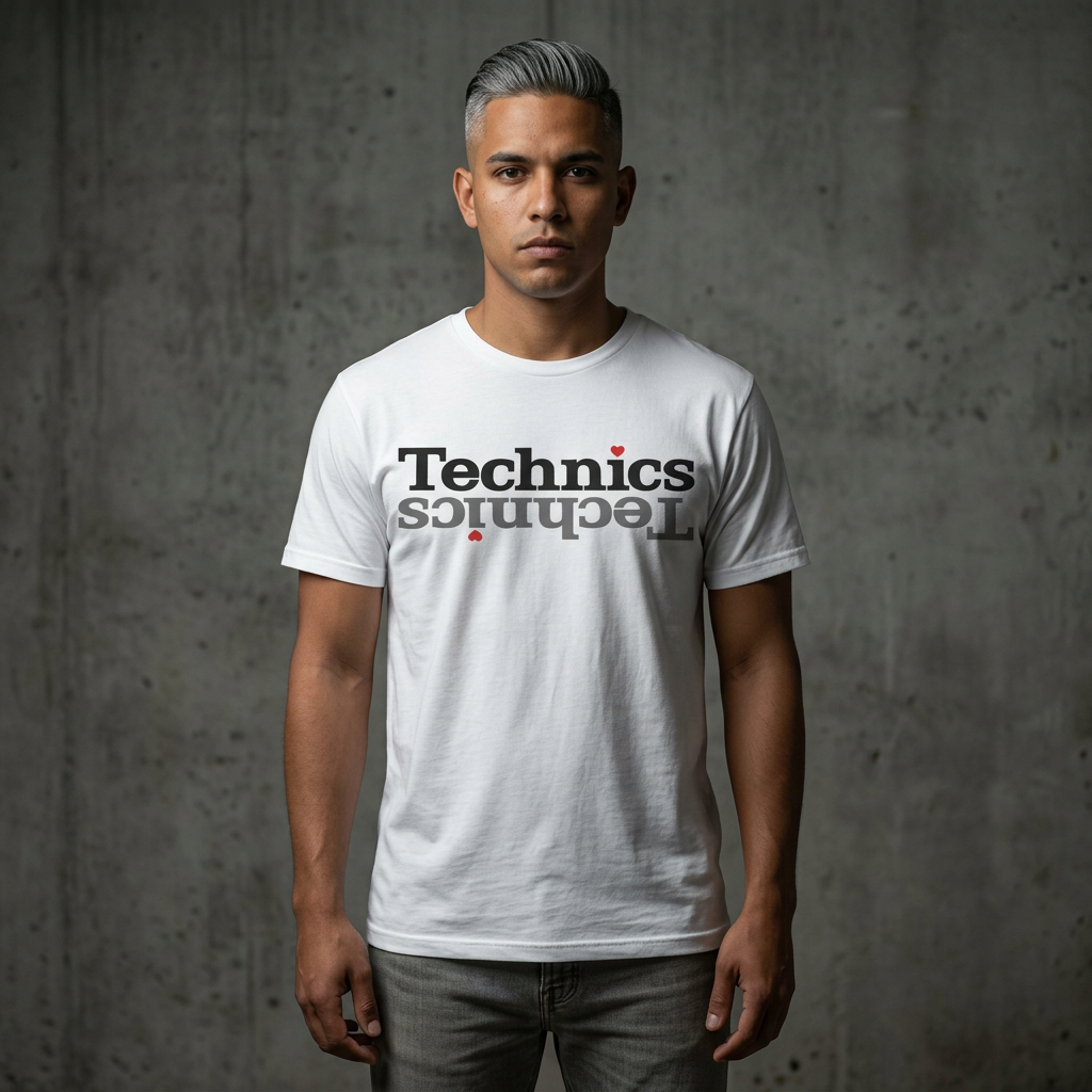Retro Mirror DJ Logo Tee view 5