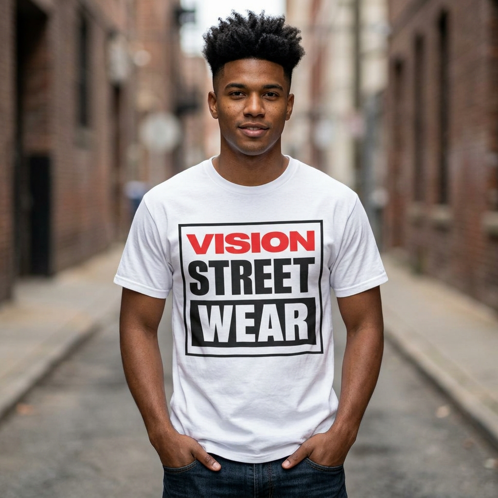 Vision Street Wear Box Logo Tee (Red/Black) view 5