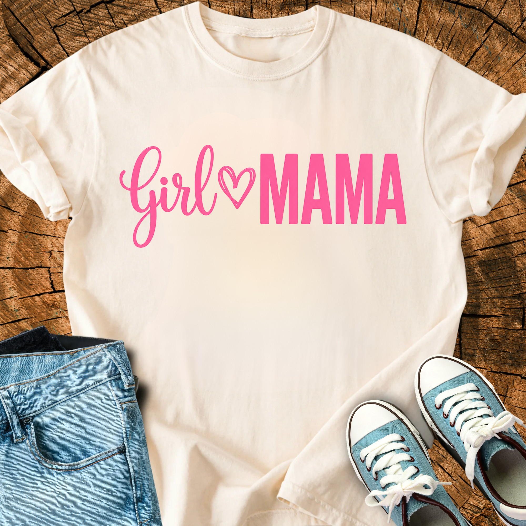 Comfort Colors Girl Mama Shirt, First Time Mom Gift, Mother of Girls Tee, Trendy Mama Sweater, New Mom Gift Pregnancy, Triche Treasures 