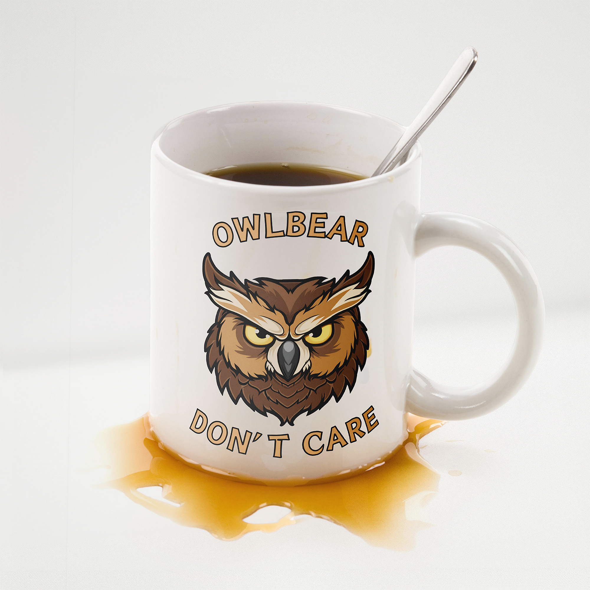 Owl Bear Don't Care | Dungeons and Dragons Mug | Nerdy RPG D&D Gifts For Her Him | Tabletop Game Accessories | Dnd Humor | Coffee Tea Cup