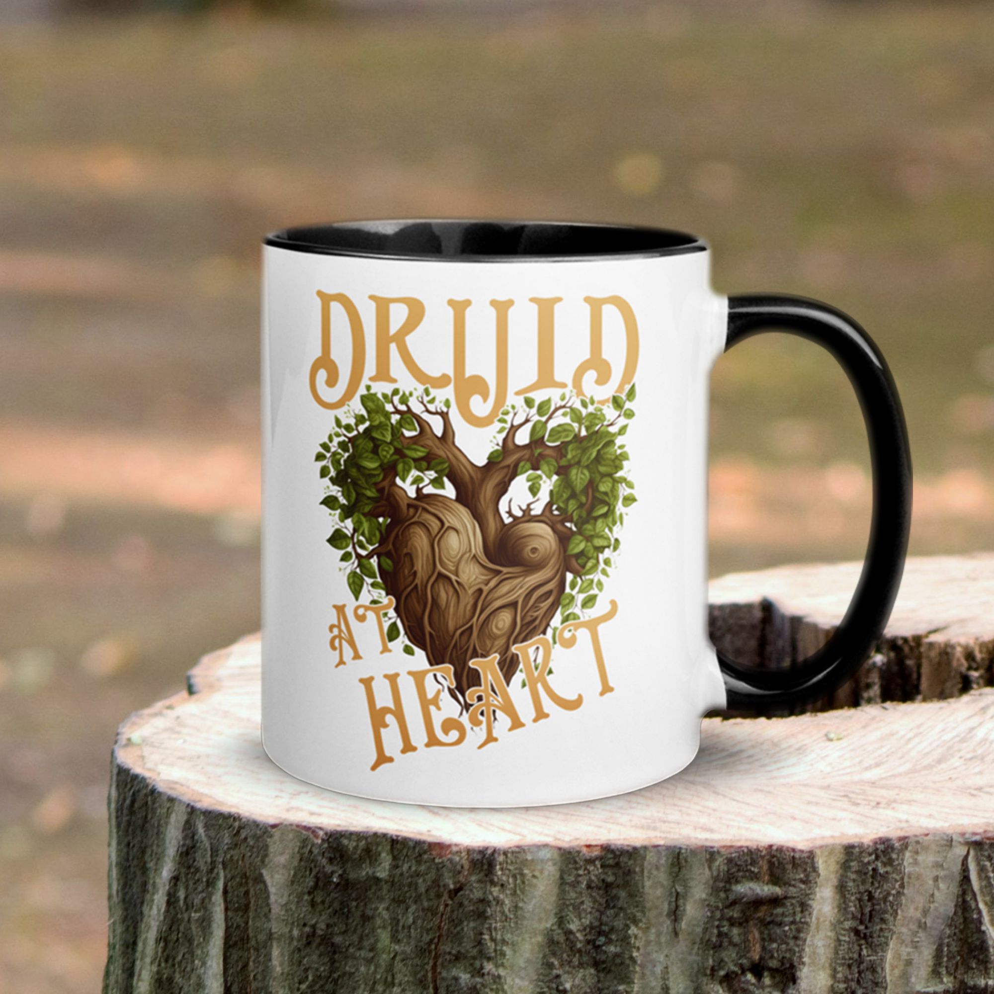 Druid at Heart Ceramic Mug | Goodberry | Tabletop Game Accessories | DnD Coffee | RPG D&D gifts for him her | Fantasy Art | Ai Illustration