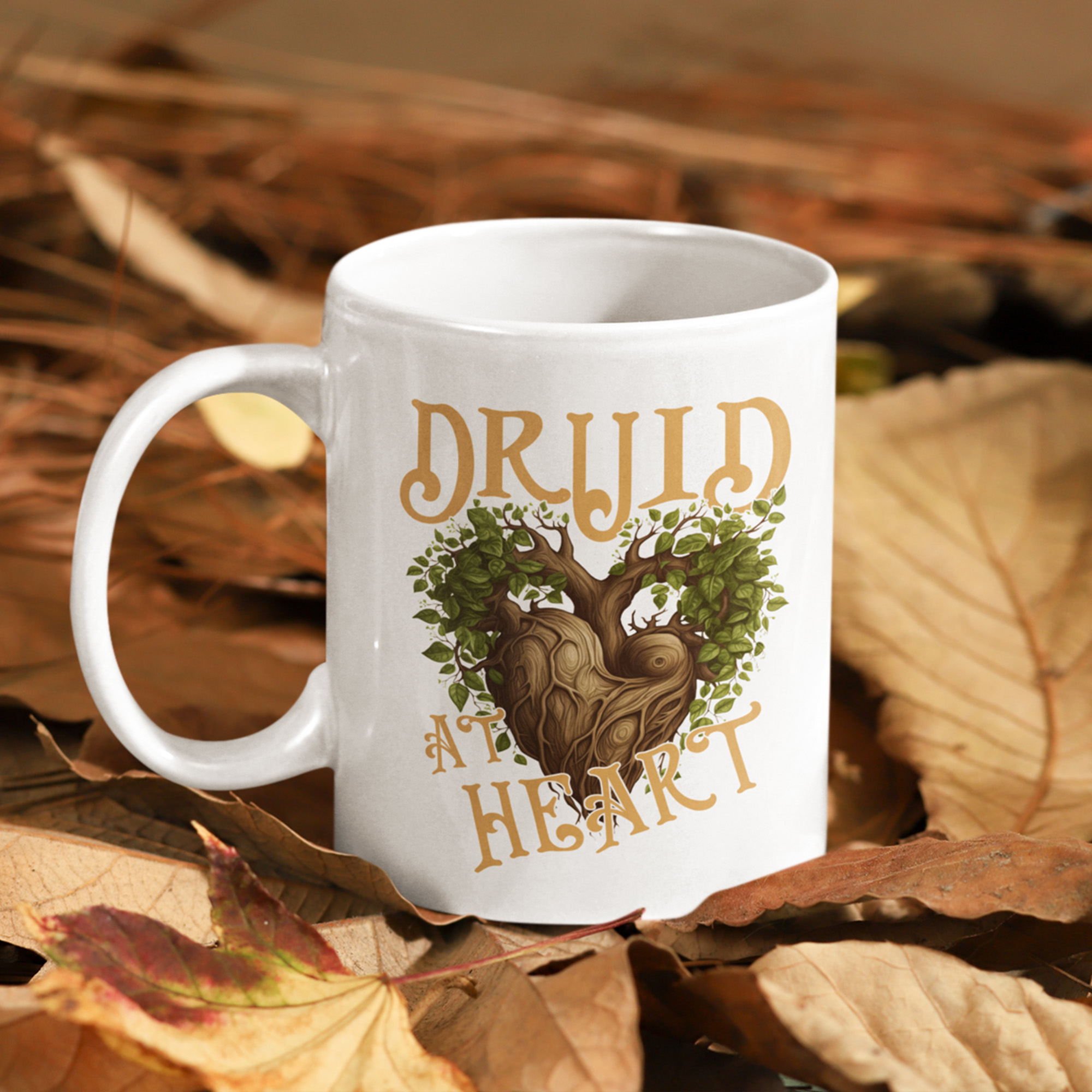 Druid at Heart Ceramic Mug | Goodberry | Tabletop Game Accessories | DnD Coffee | RPG D&D gifts for him her | Fantasy Art | Ai Illustration image 3