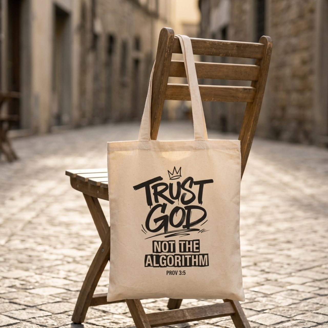 Trust God, Not the Algorithm  Tote Bag