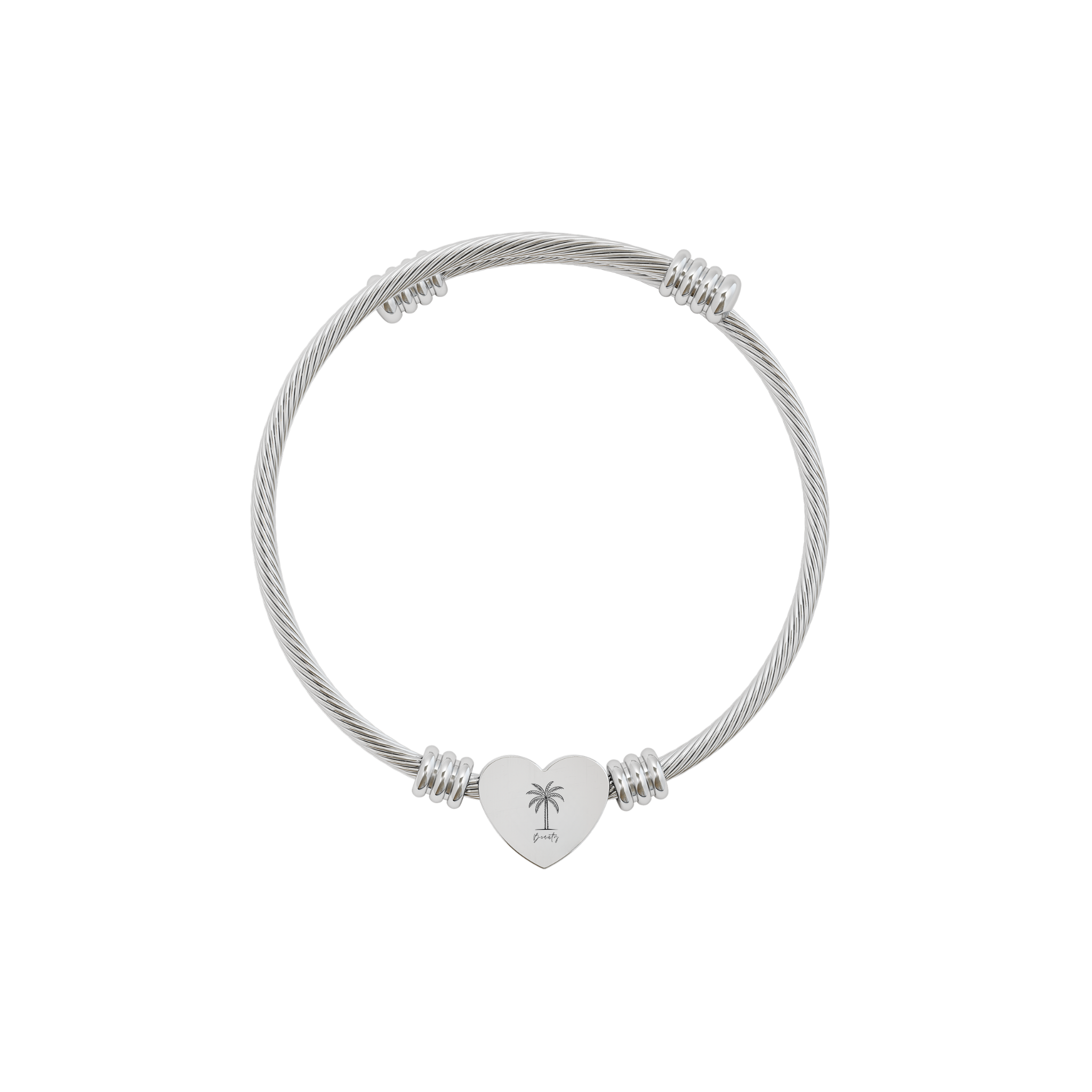 Beauty Bracelet —Adjustable Heart Bangle (Silver or Gold) product thumbnail image Beauty Bracelet —Adjustable Heart Bangle (Silver or Gold) product thumbnail image