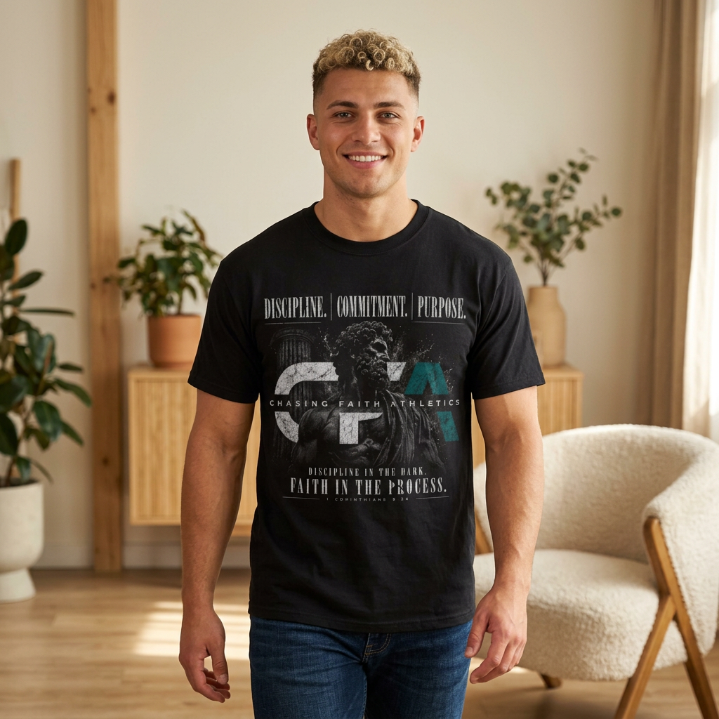 Discipline • Commitment • Purpose Athletics T-Shirt — "Faith in the Process" Motivational Tee