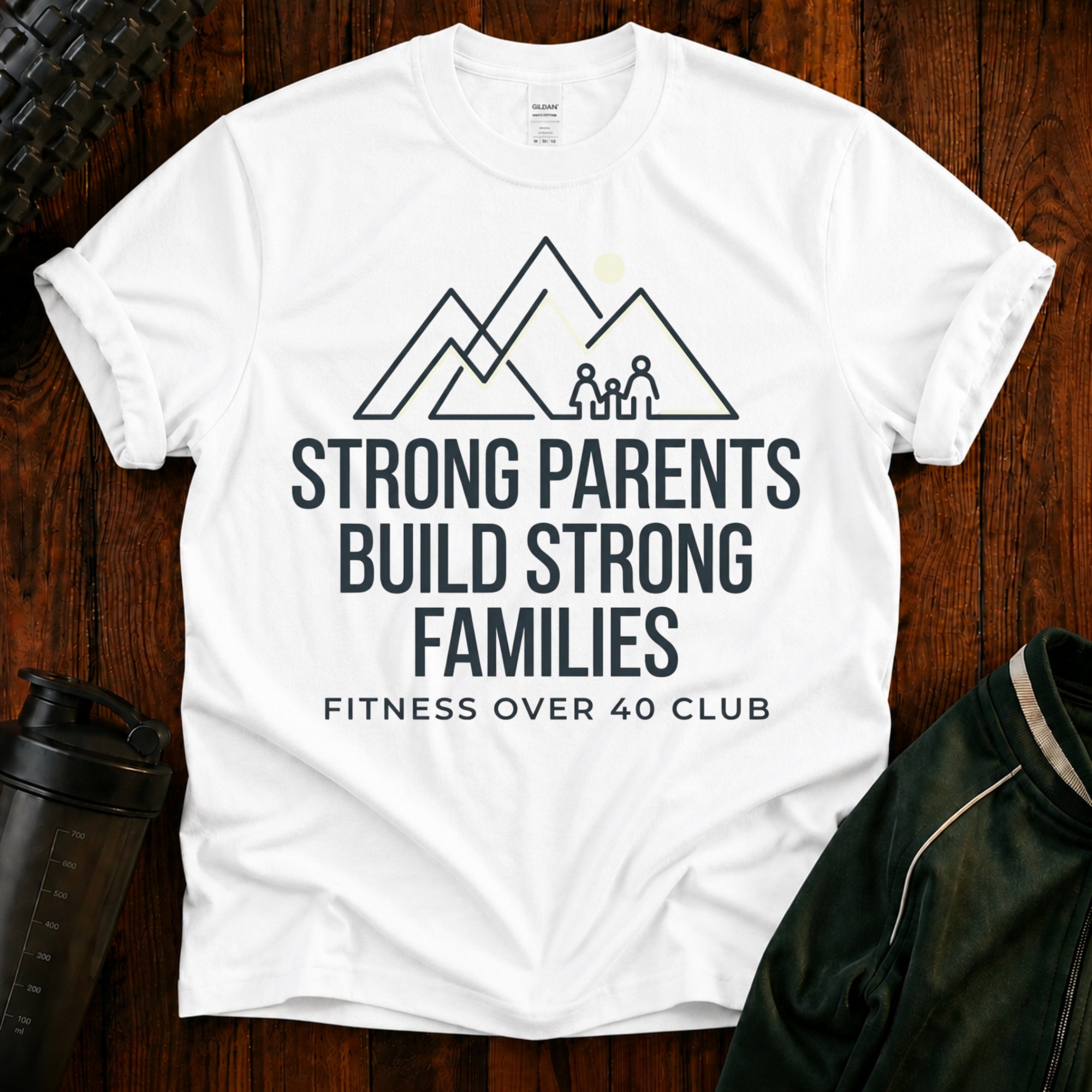 Strong Parents Build Strong Families T-Shirt – White, M