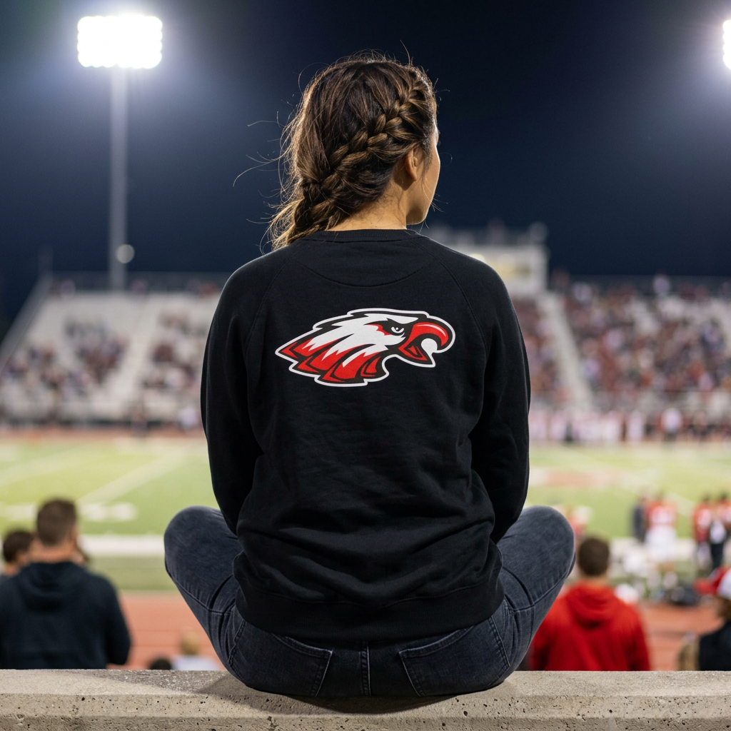 Argyle Eagles Crewneck Sweatshirt — School Spirit French Terry Raglan