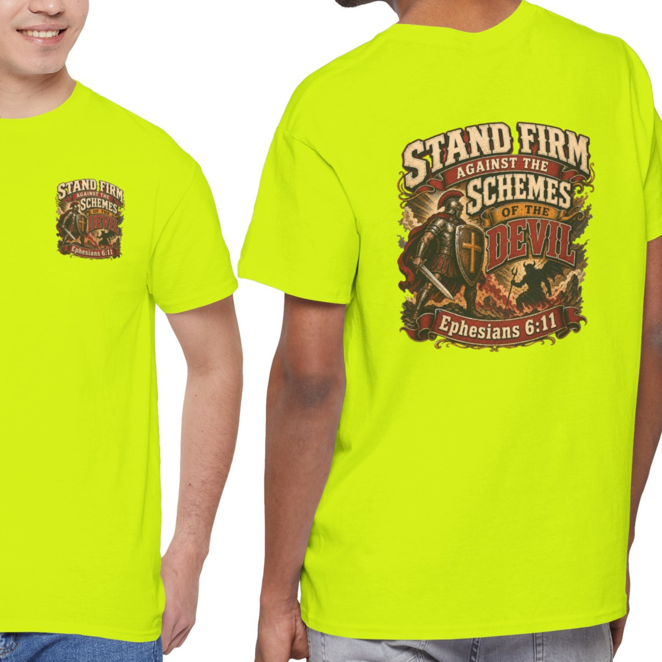 Armor of God Ephesians 6:11 Shirt, Christian Halloween Oktoberfest Tee, Summerween Faith Gift for Men, Triche Treasures – Image 8