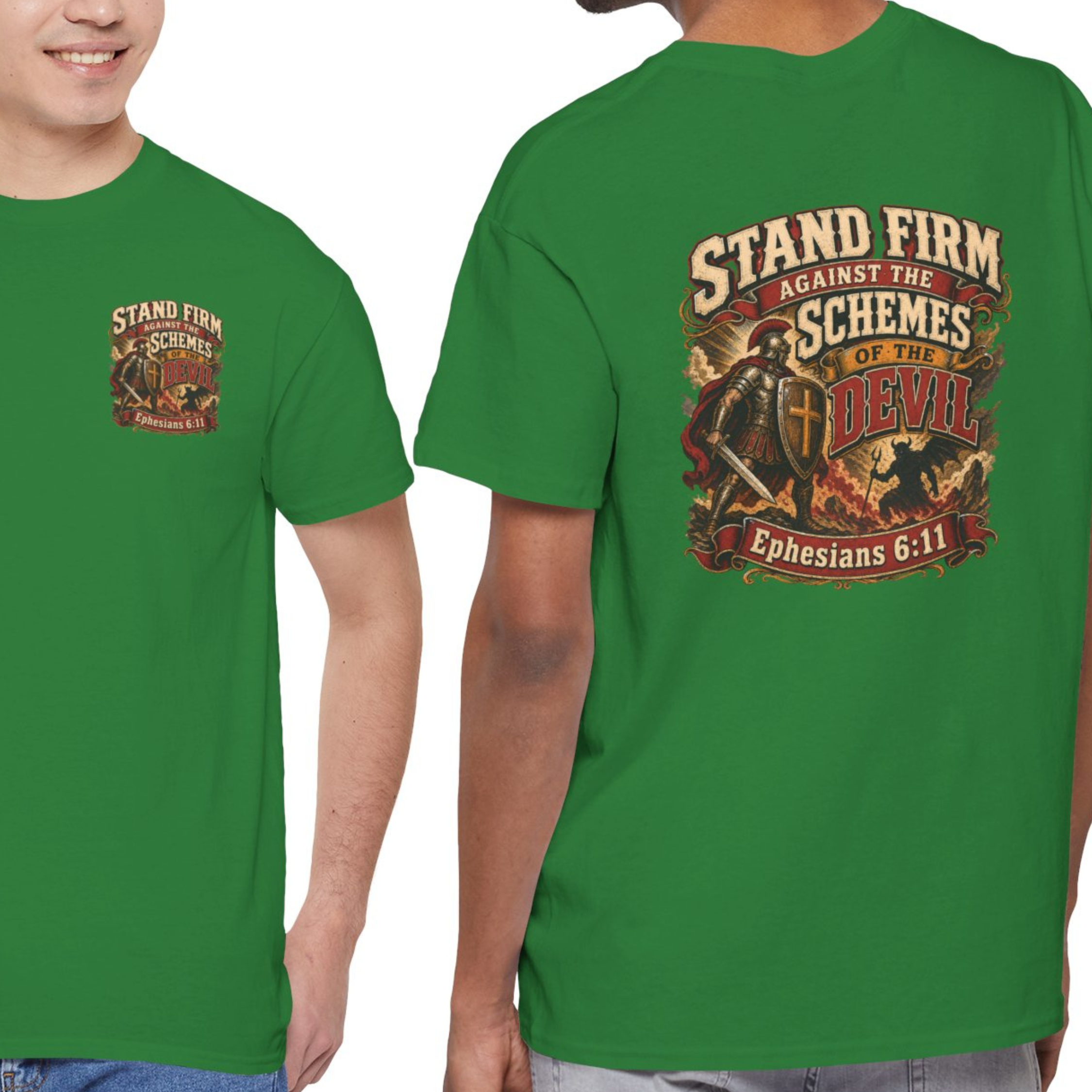 Armor of God Ephesians 6:11 Shirt, Christian Halloween Oktoberfest Tee, Summerween Faith Gift for Men, Triche Treasures – Image 5