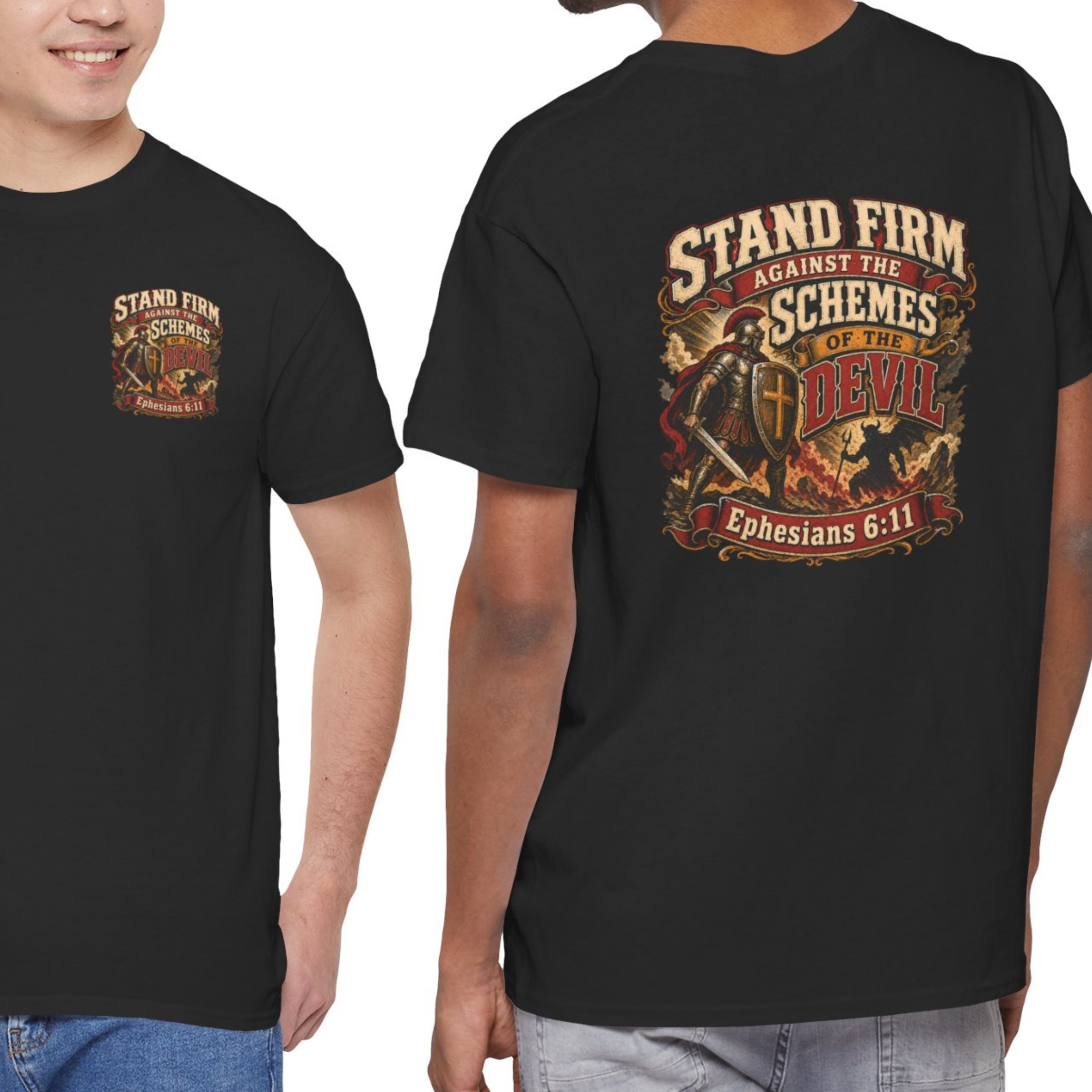 Armor of God Ephesians 6:11 Shirt, Christian Halloween Oktoberfest Tee, Summerween Faith Gift for Men, Triche Treasures