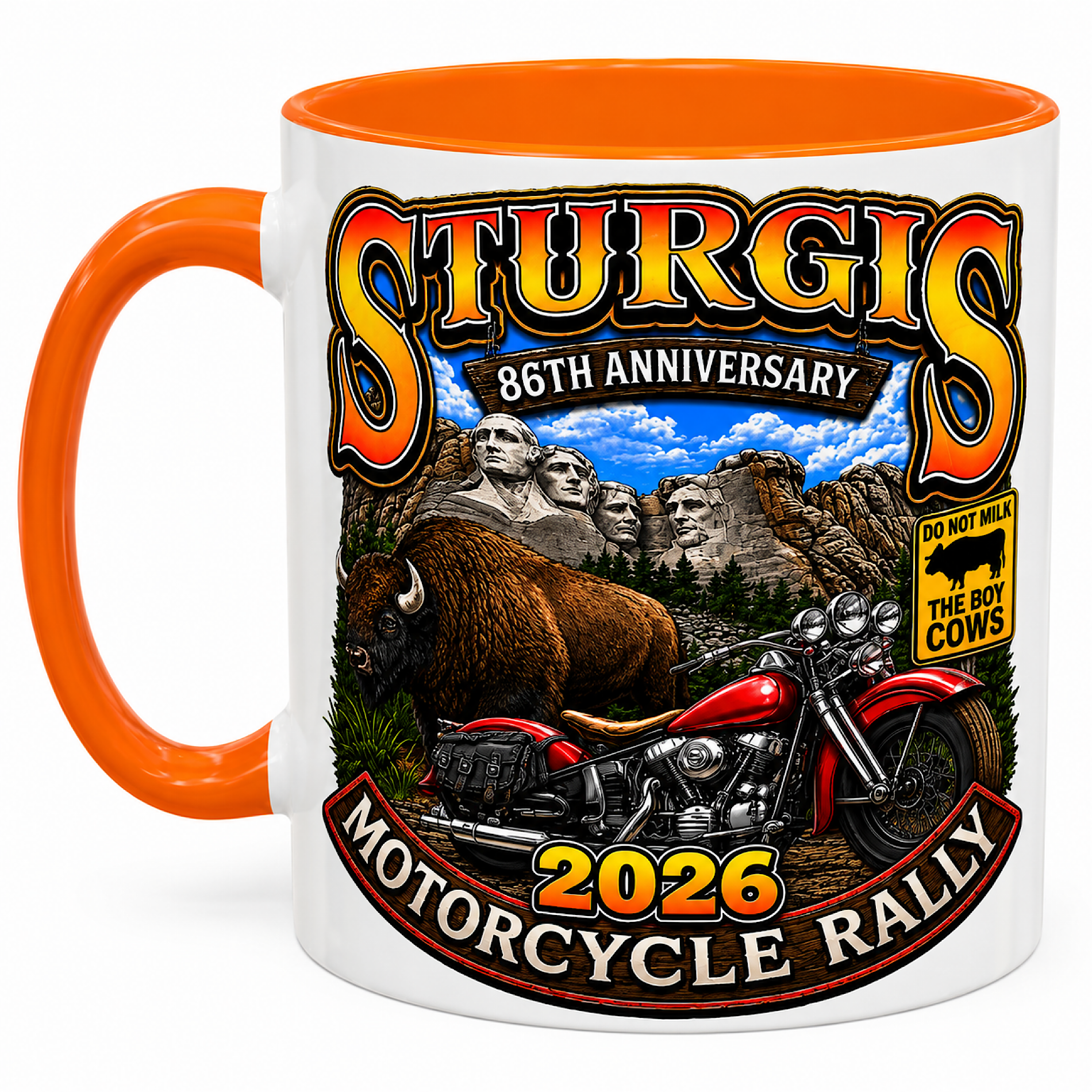 Sturgis 2026 86th  Black Hills SD Motorcycle Rally Coffee Cup Mug No Harley color preview 2