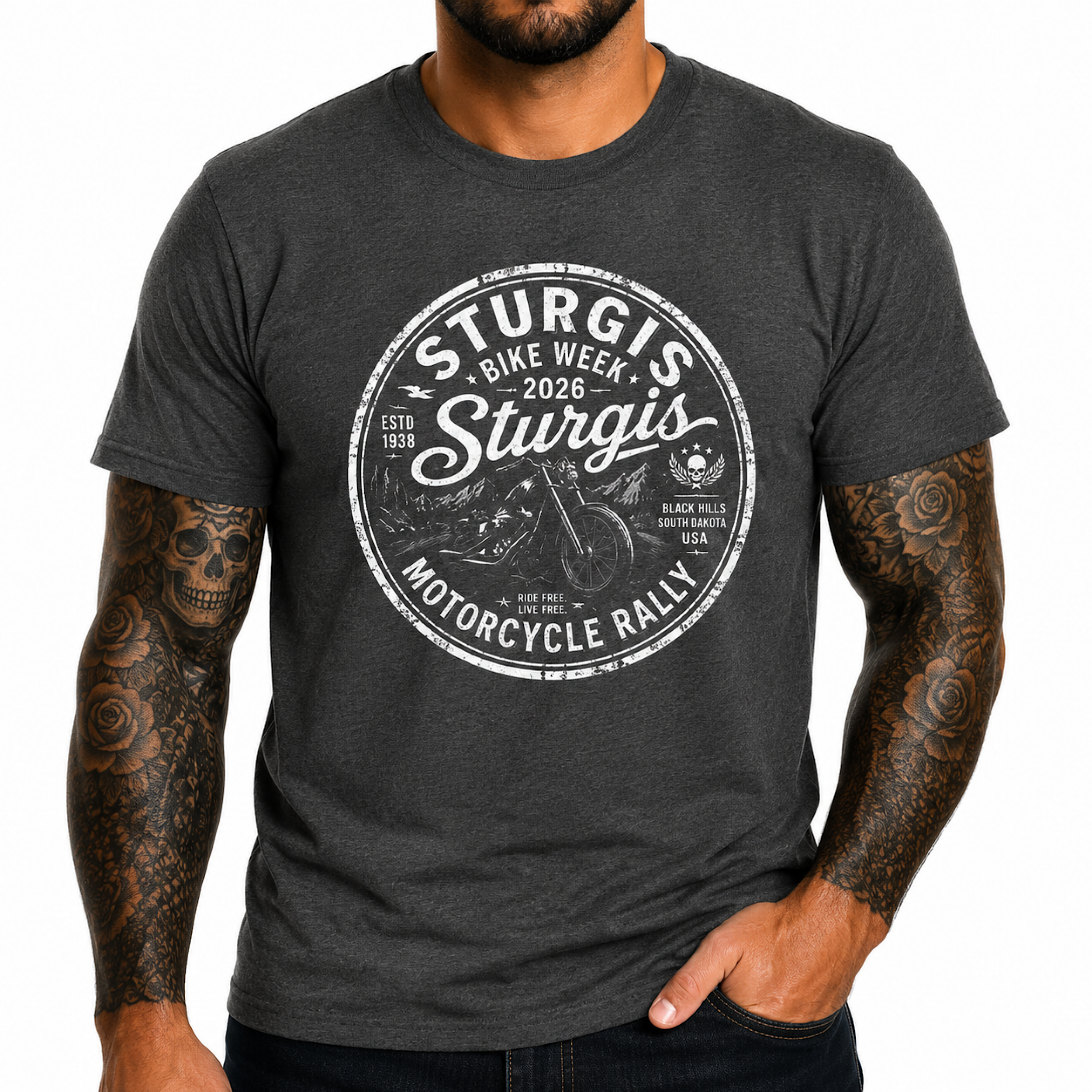 Sturgis Bike Week 2026 Motorcycle Rally South Dakota Bike Week Shirt Tee color preview 4