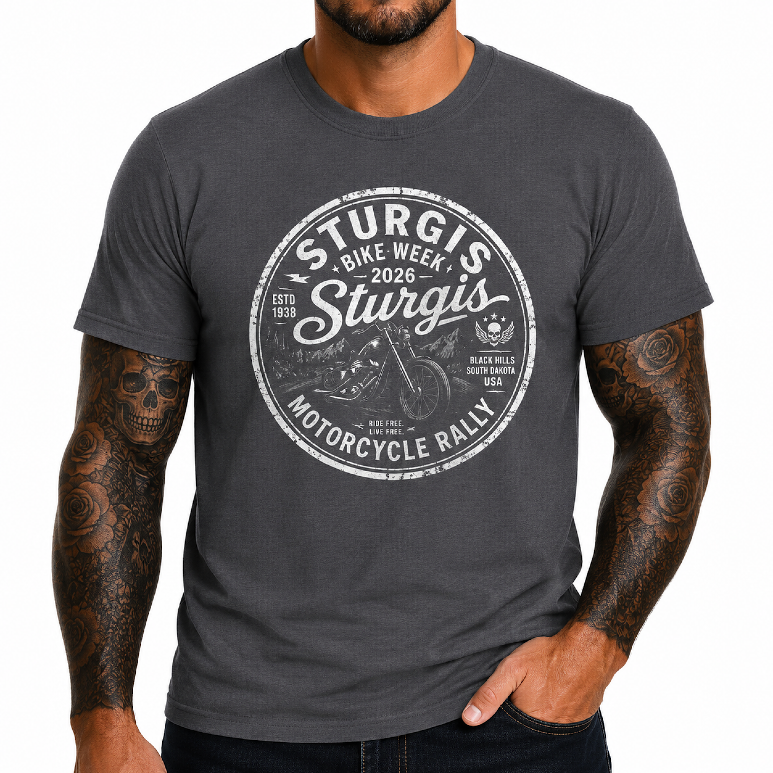 Sturgis Bike Week 2026 Motorcycle Rally South Dakota Bike Week Shirt Tee color preview 2
