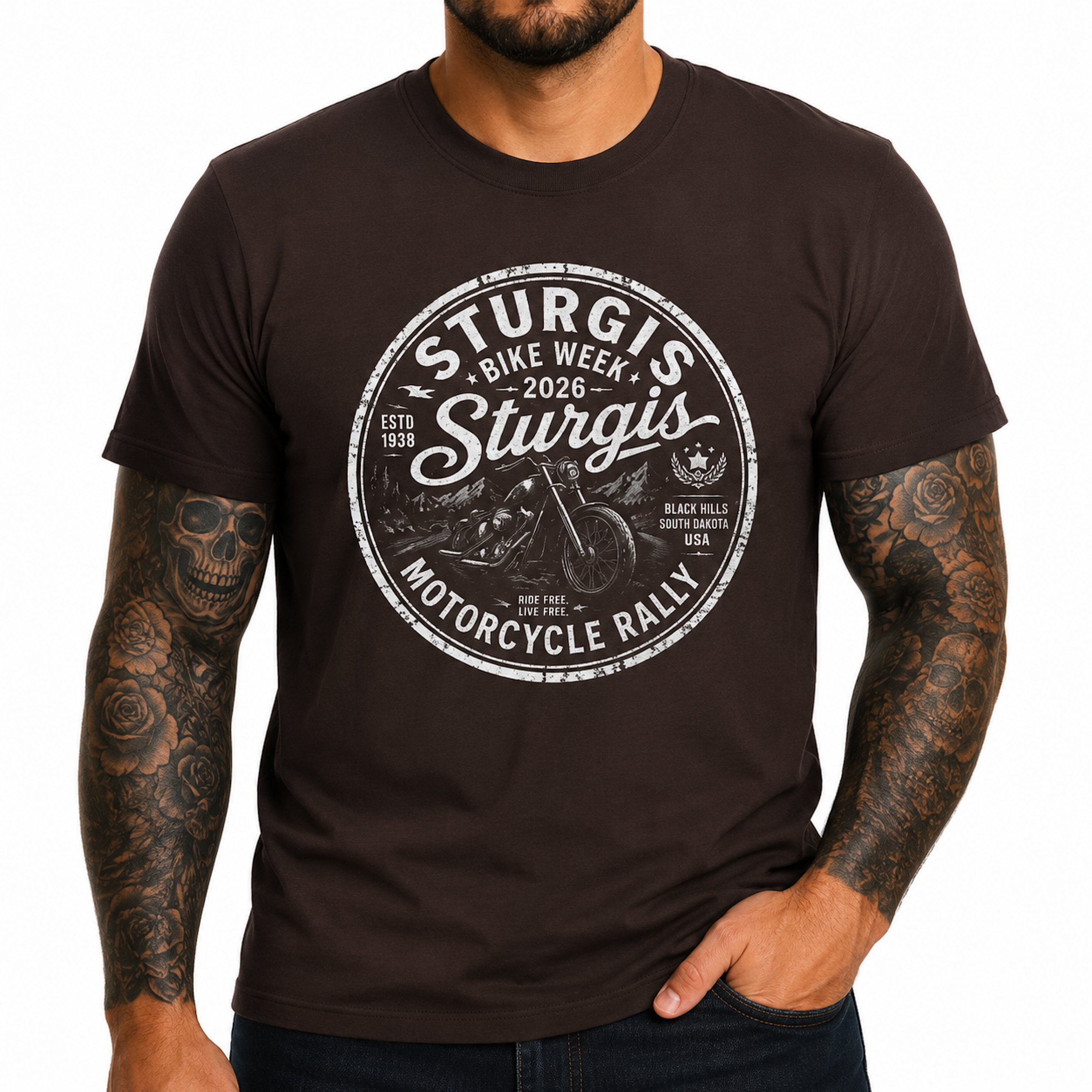 Sturgis Bike Week 2026 Motorcycle Rally South Dakota Bike Week Shirt Tee color preview 3