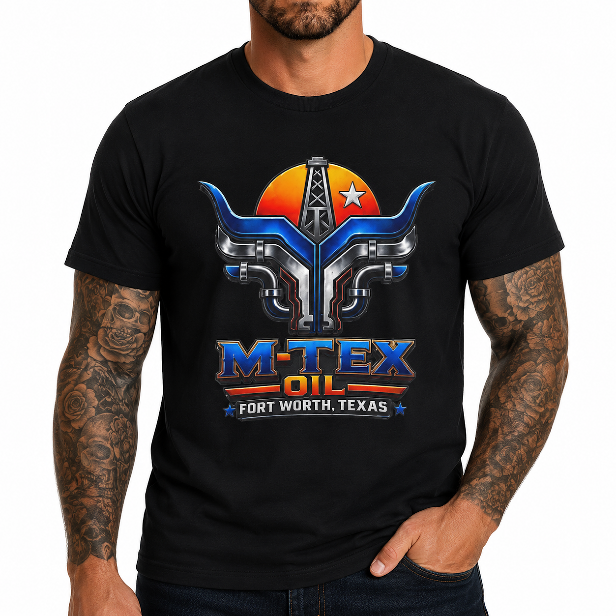 M-Tex Oil Company Landman CTT Oil Exploration &amp; Cattle Texas T-Shirt Tee product preview