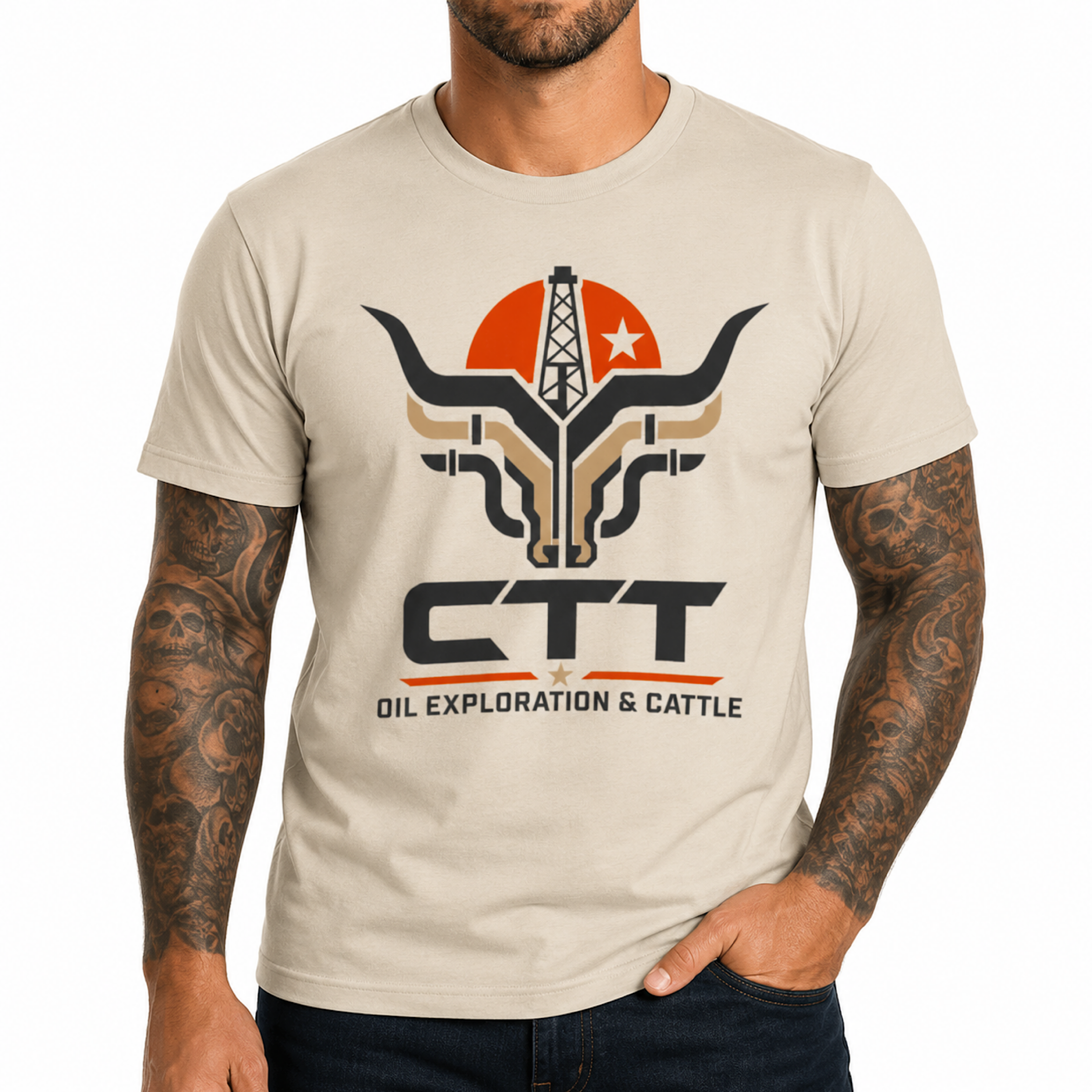 CTT Oil Exploration &amp; Cattle Landman Shirt Texas Landman M-Tex Company Patch Cafe  product preview