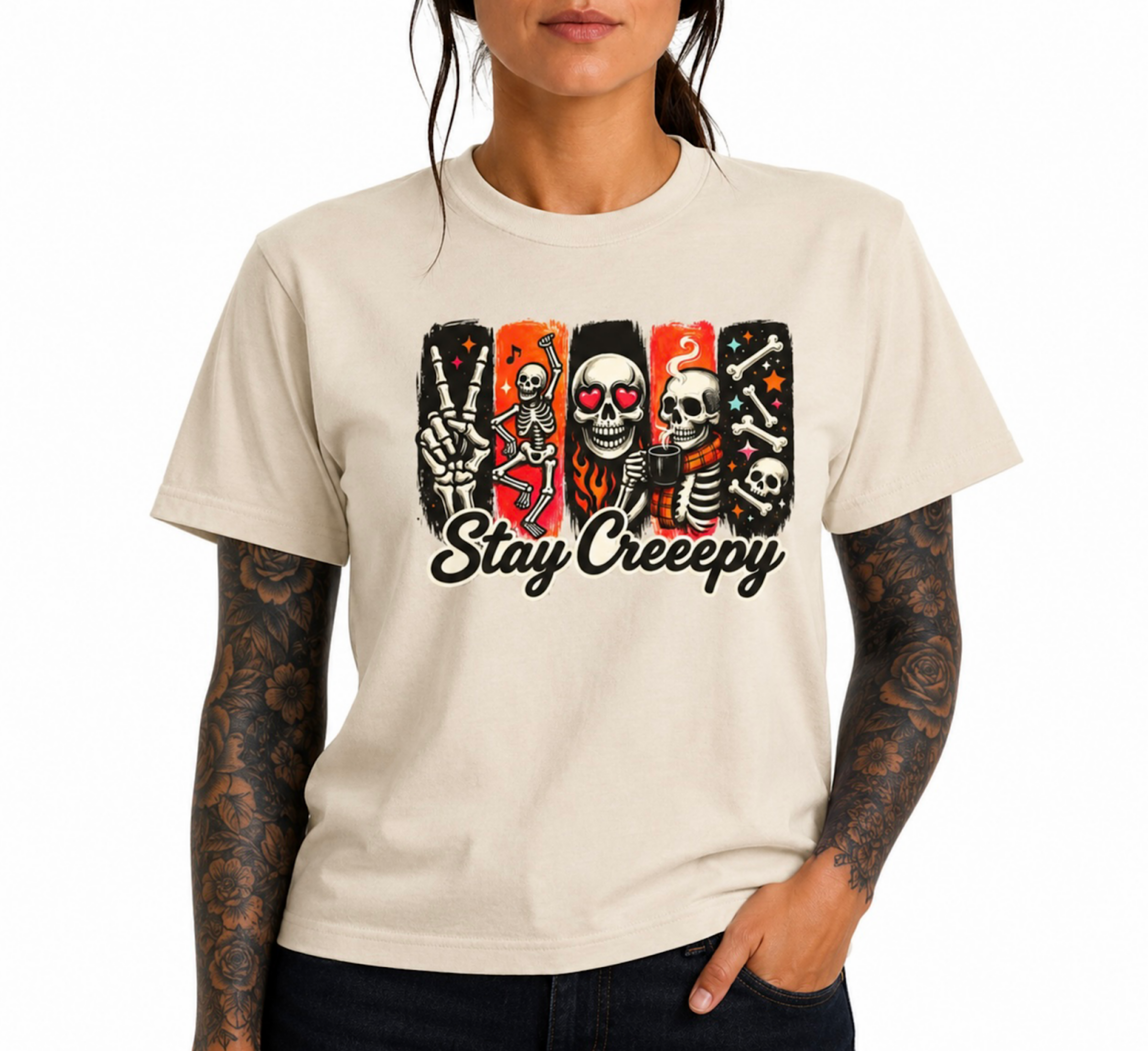 Stay Creepy Summerween Skeleton Halloween Shirt Funny Spooky Season  product preview