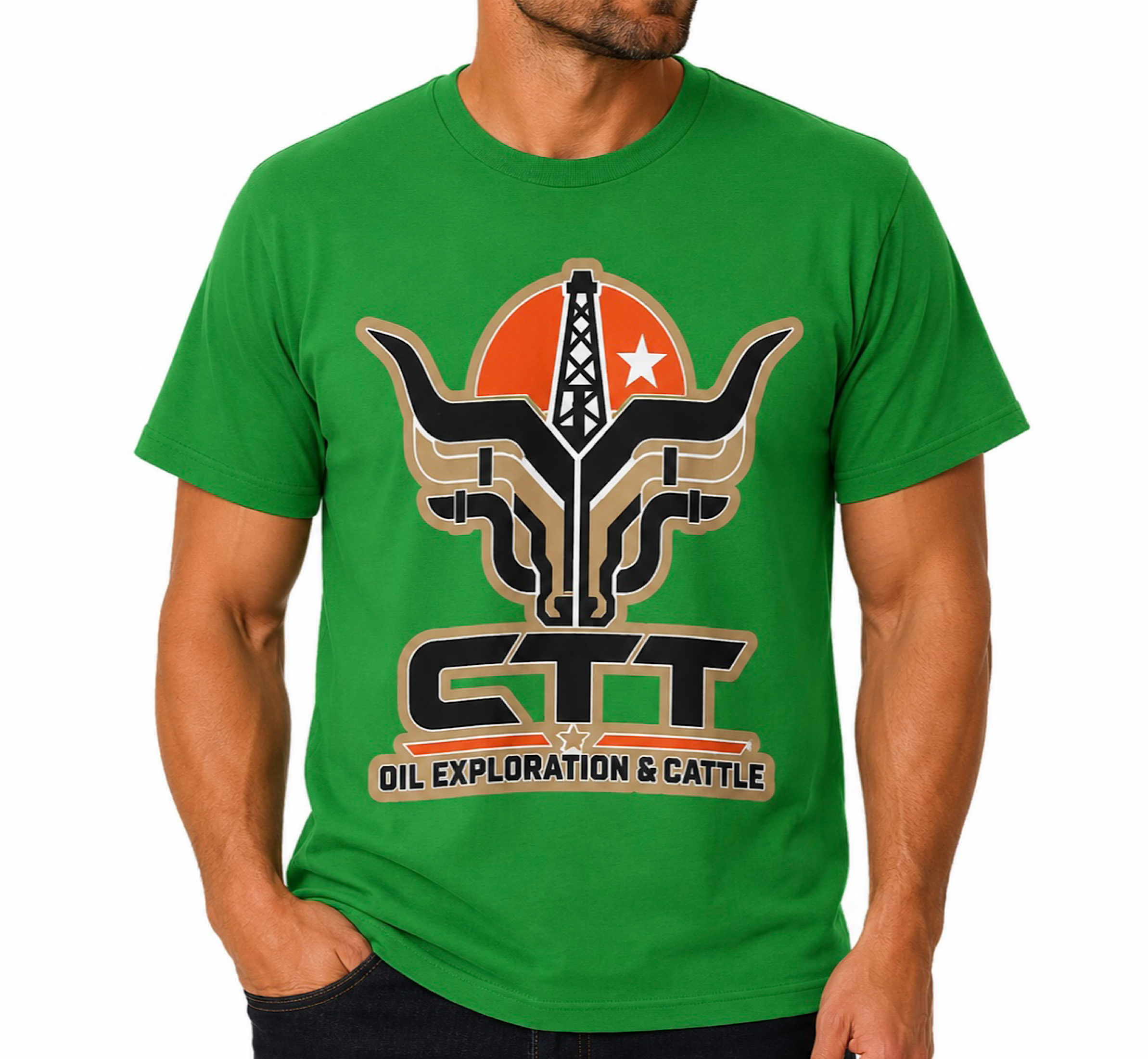 M-Tex CTT Oil Exploration & Cattle Texas Landman Oilfield Patch Shirt color preview 4
