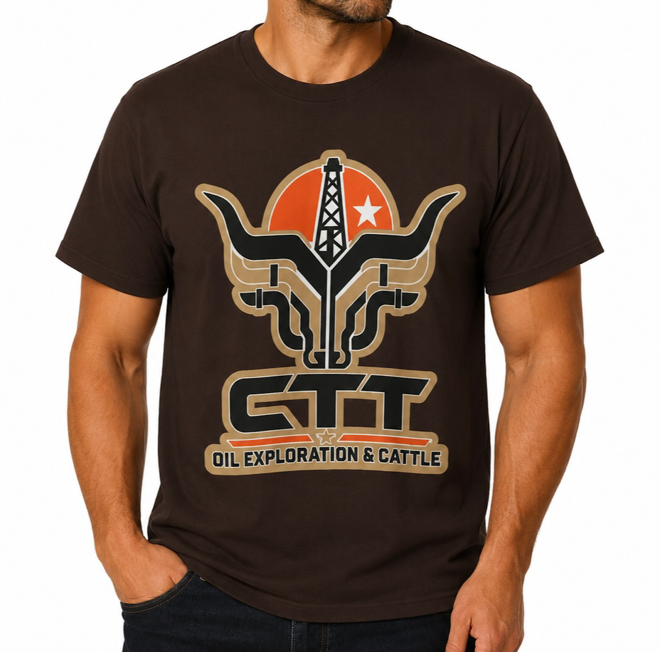 M-Tex CTT Oil Exploration & Cattle Texas Landman Oilfield Patch Shirt color preview 3