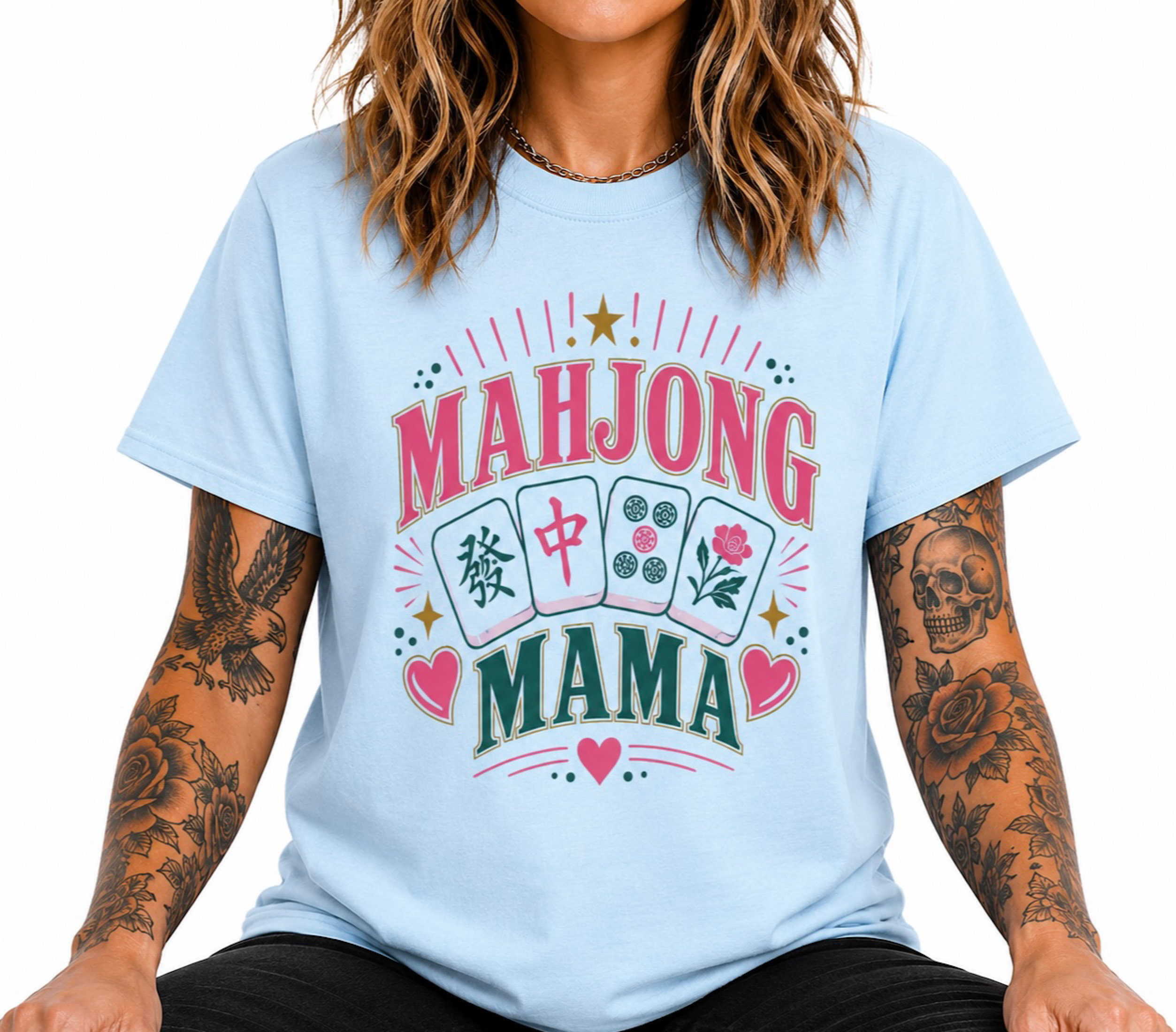 Mahjong Mama Shirt Cute Dink Player Gift for Women Game Night Tee color preview 2