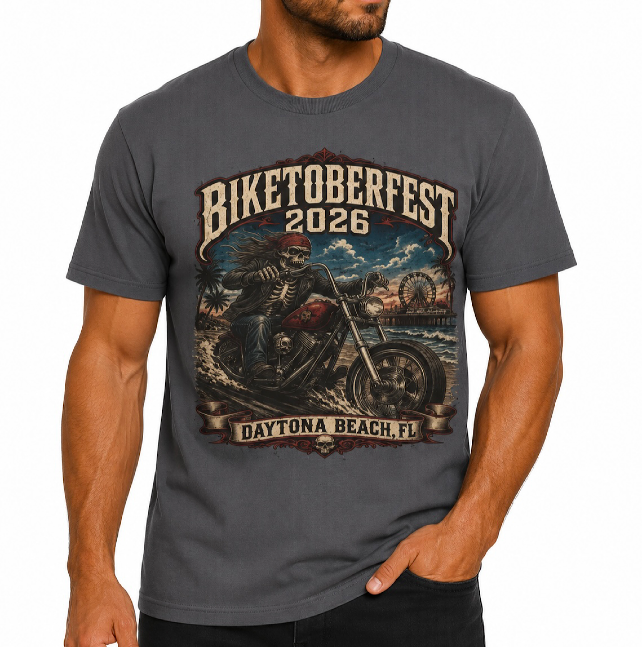 Biketoberfest 2026 Shirt Daytona Beach FL Halloween Biker Motorcycle Tee product preview
