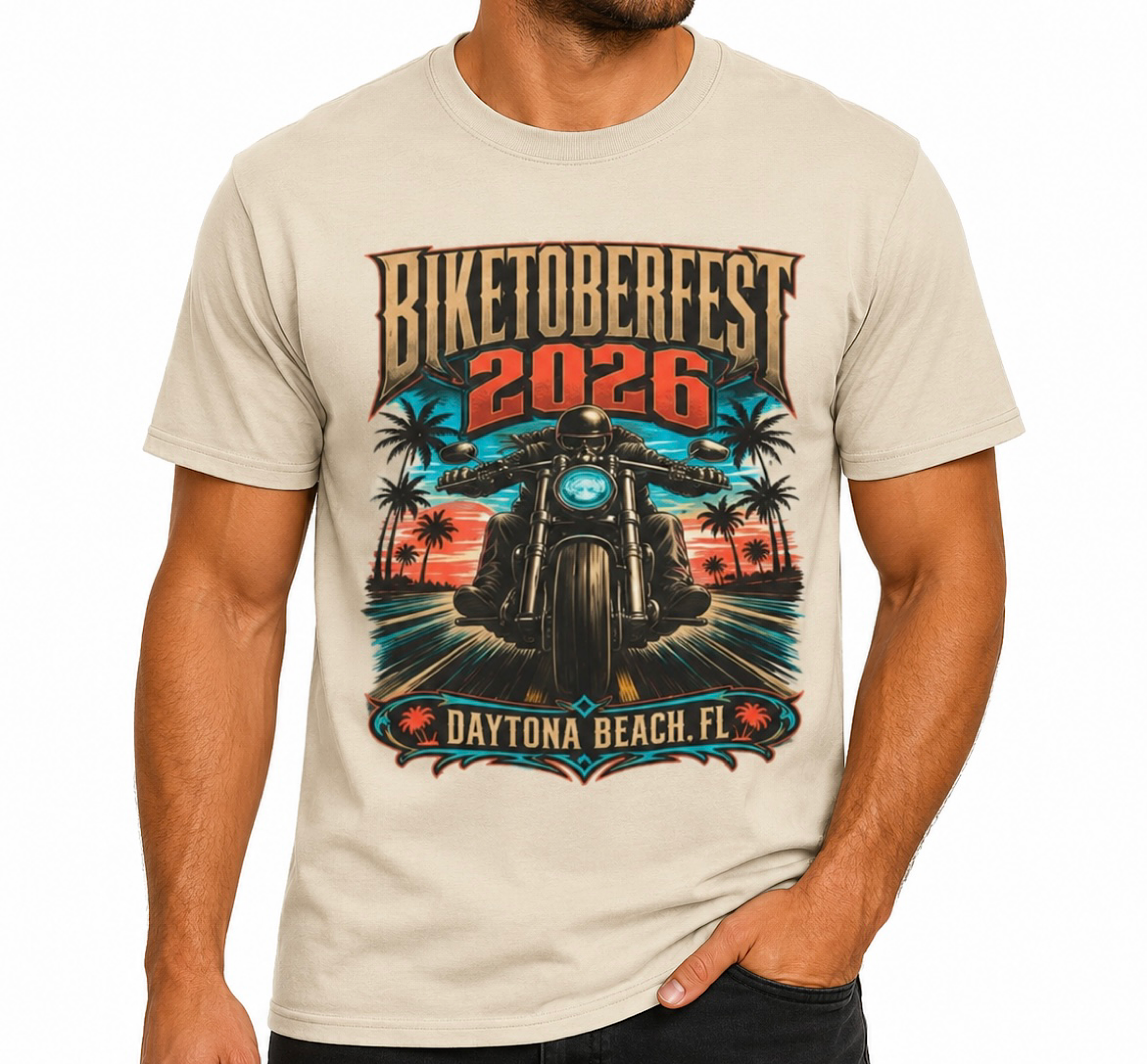 Biketoberfest 2026 Shirt Daytona Beach Florida Motorcycle Rally Biker Tee color preview 4