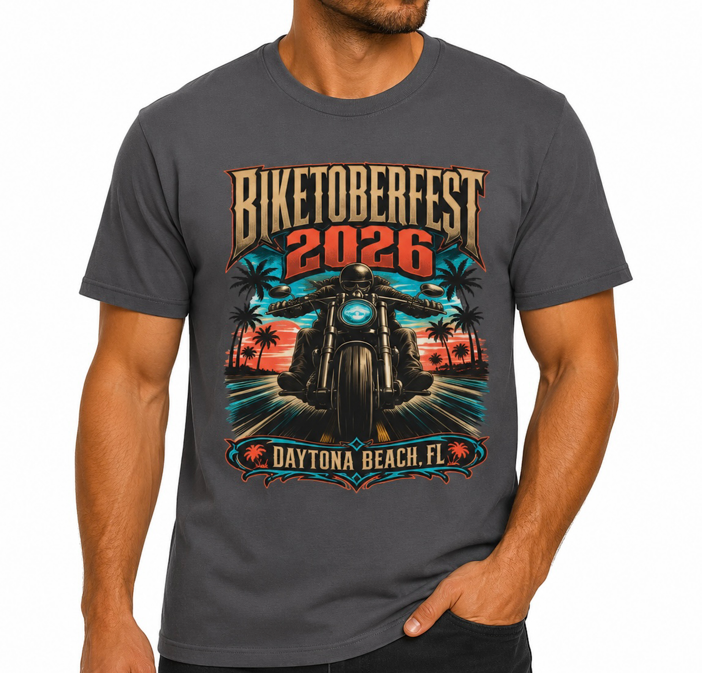 Biketoberfest 2026 Shirt Daytona Beach Florida Motorcycle Rally Biker Tee color preview 2