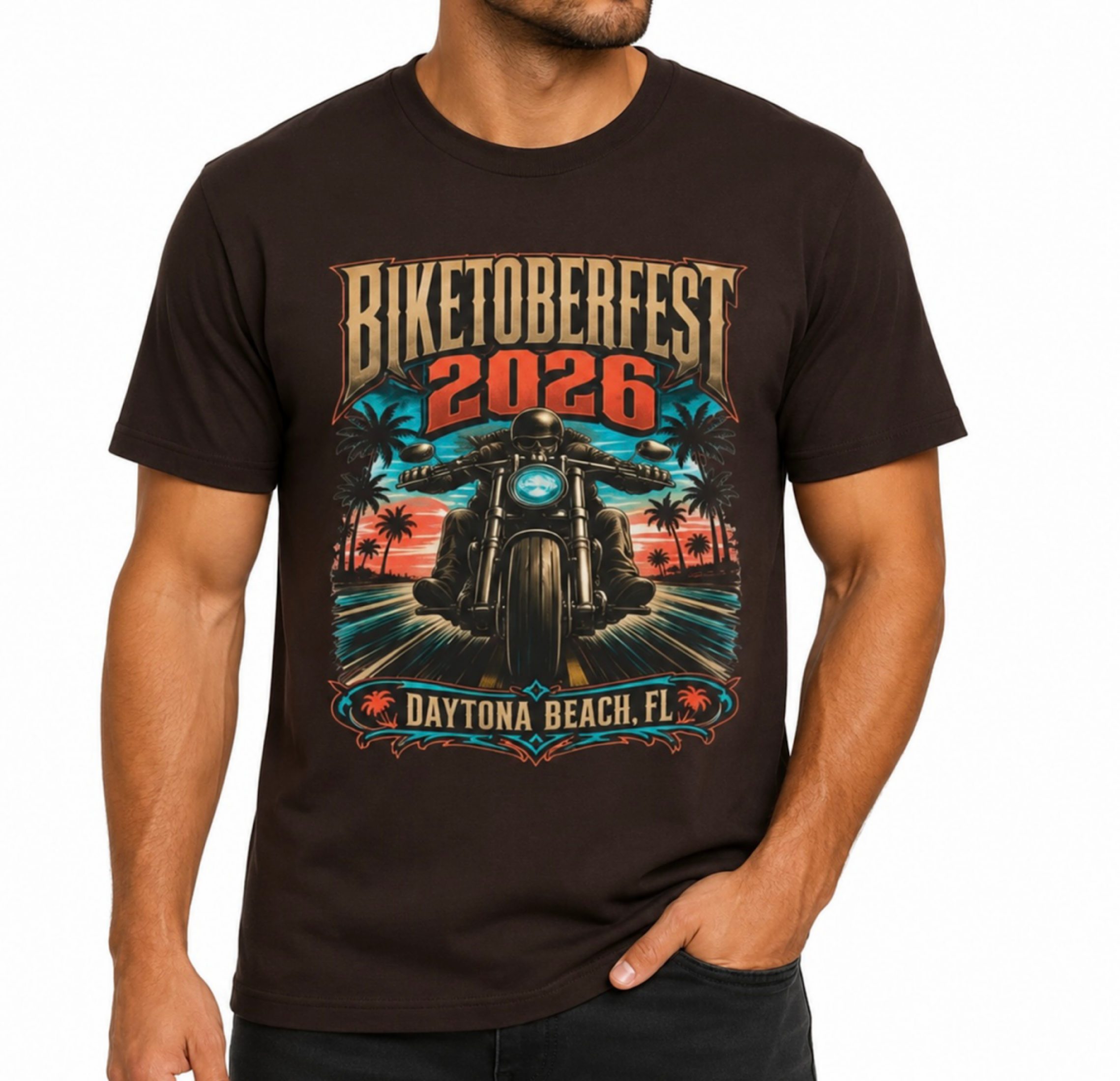 Biketoberfest 2026 Shirt Daytona Beach Florida Motorcycle Rally Biker Tee color preview 3