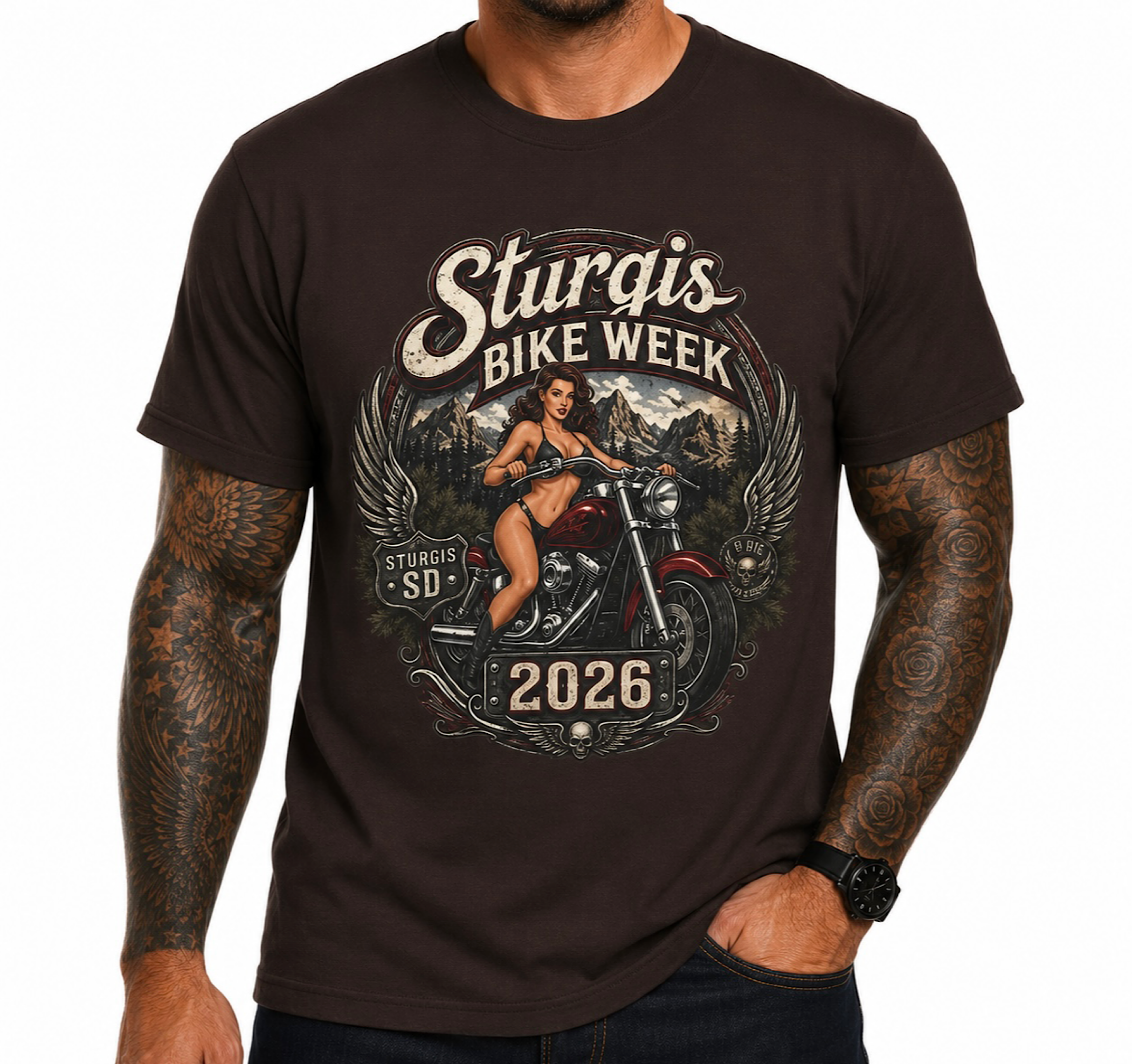 Sturgis 2026 Shirt Bike Week South Dakota Motorcycle Rally Biker Tee color preview 4
