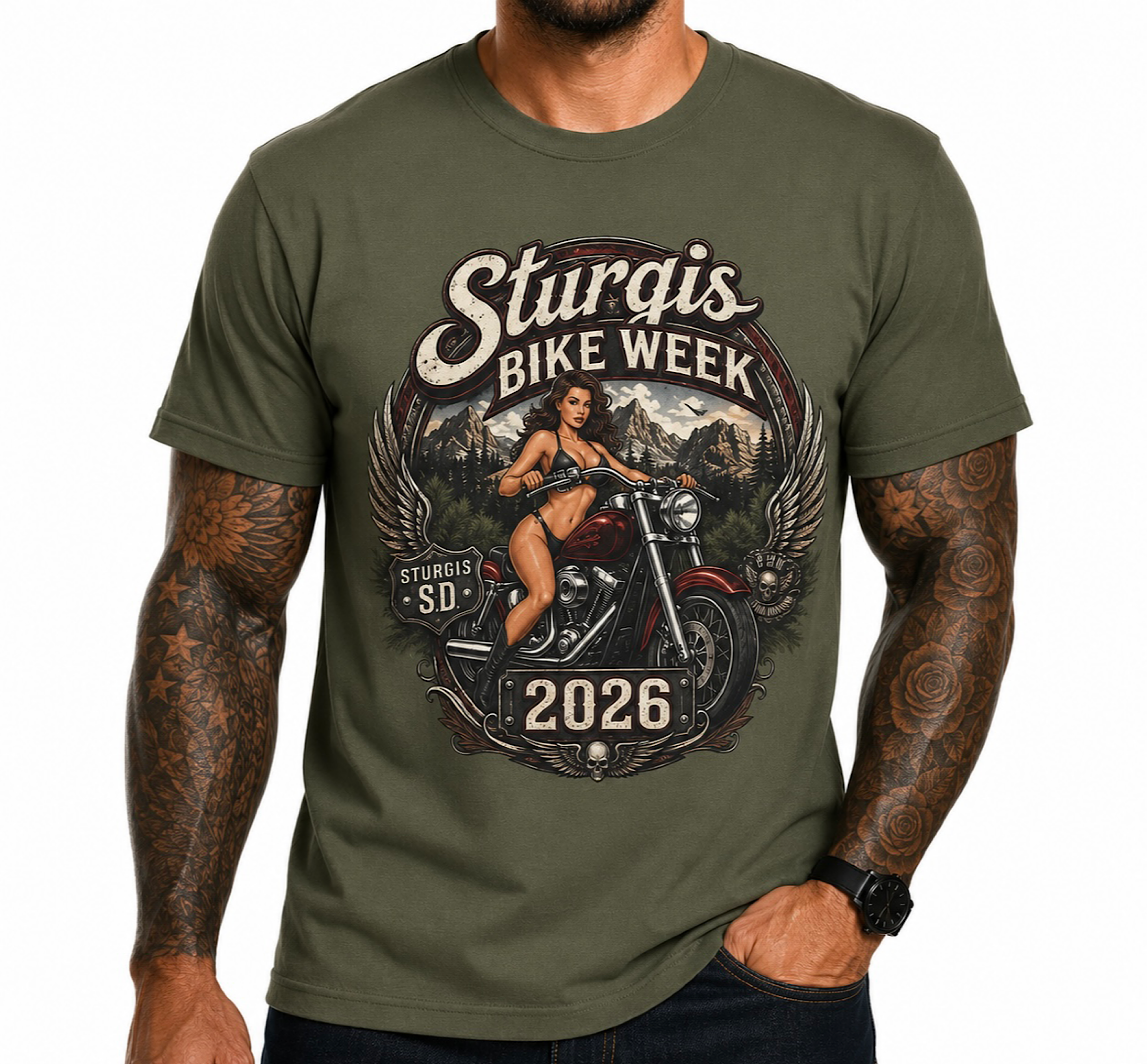 Sturgis 2026 Shirt Bike Week South Dakota Motorcycle Rally Biker Tee color preview 2