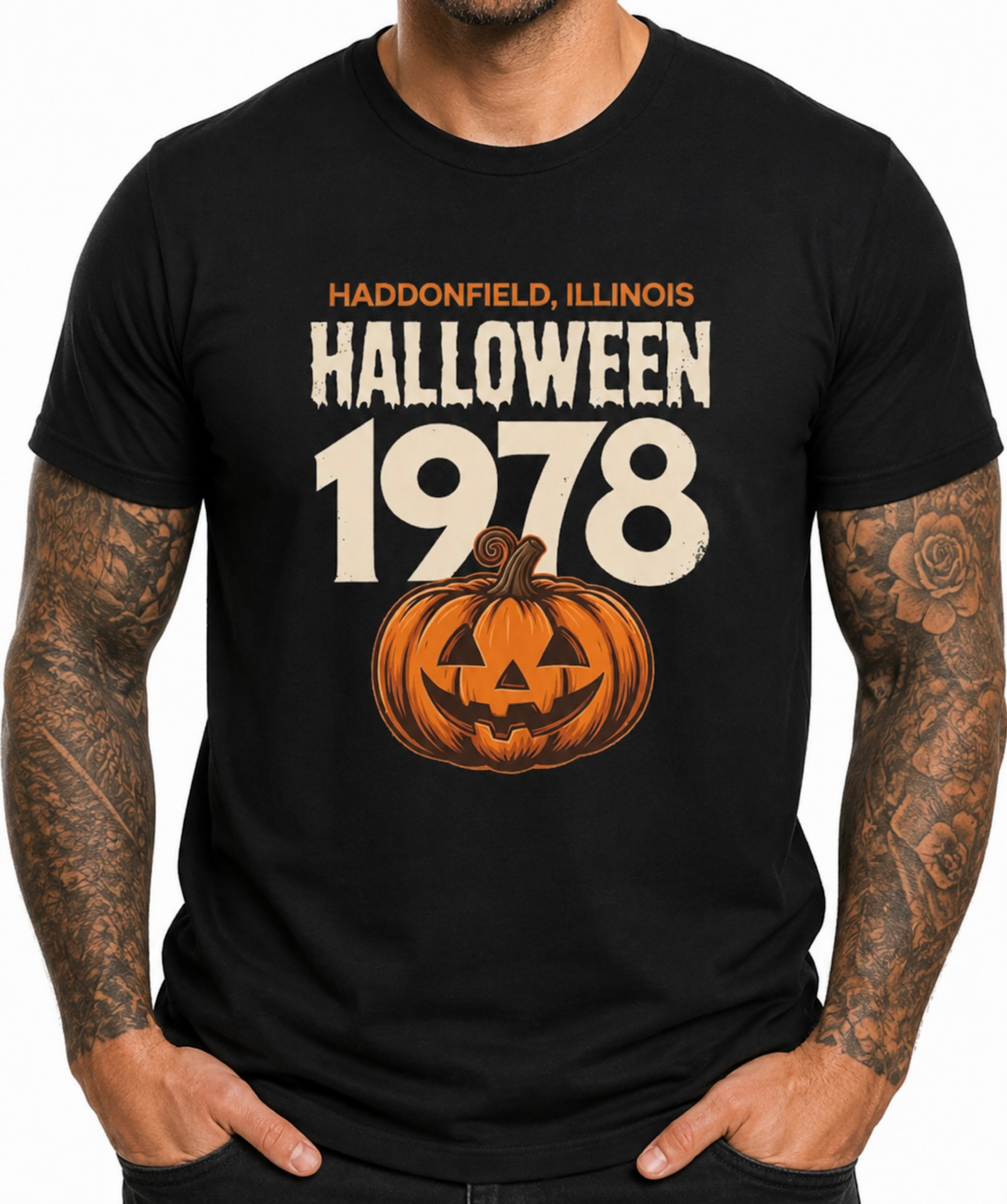 Halloween 1978 Haddonfield Illinois Vintage Summerween Horror Pumpkin Shirt product preview