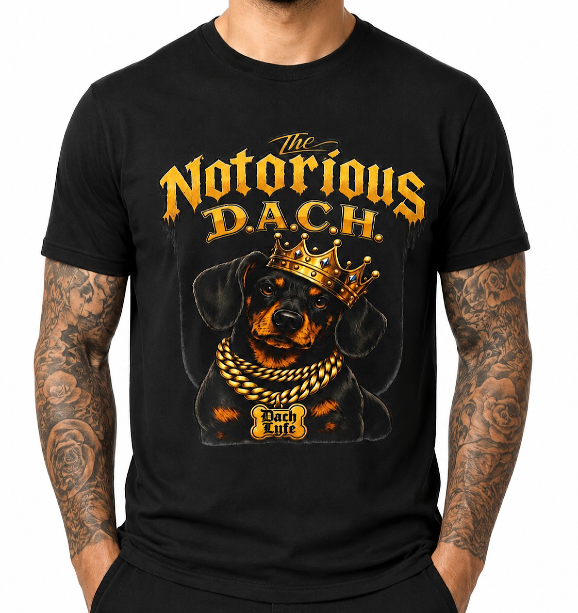 King DACH Rap Dachshund Shirt Funny Hip Hop Wiener Dog Unisex T-Shirt product preview