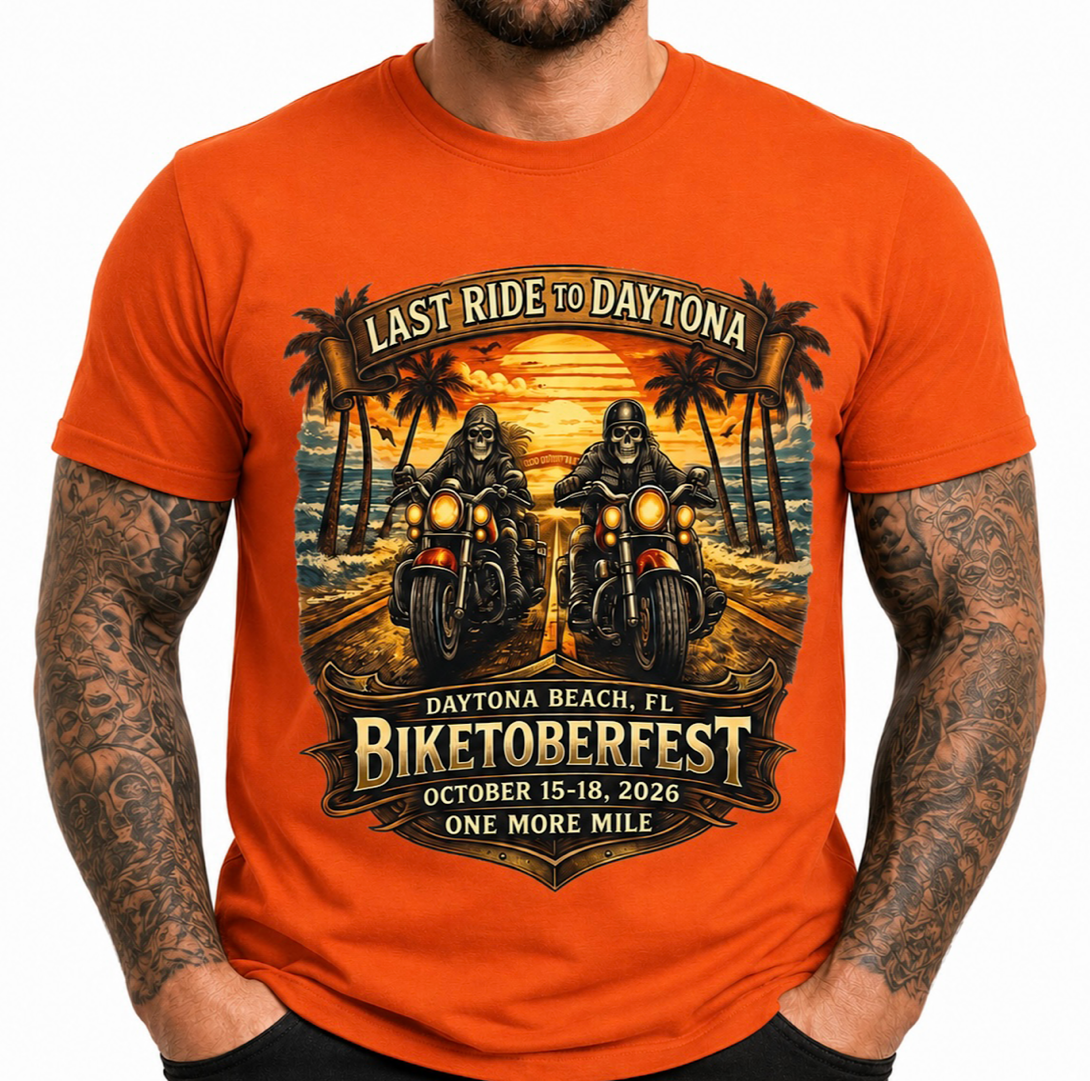 Last Ride To Daytona Biketoberfest 2026 Shirt Daytona Beach FL Motorcycle color preview 3