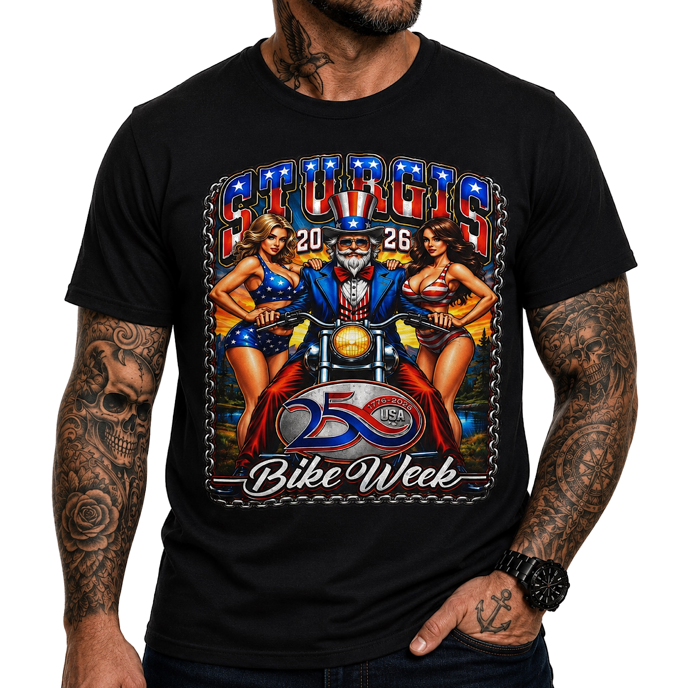Sturgis SD 2026 Black Hills Bike Week Shirt color preview 2