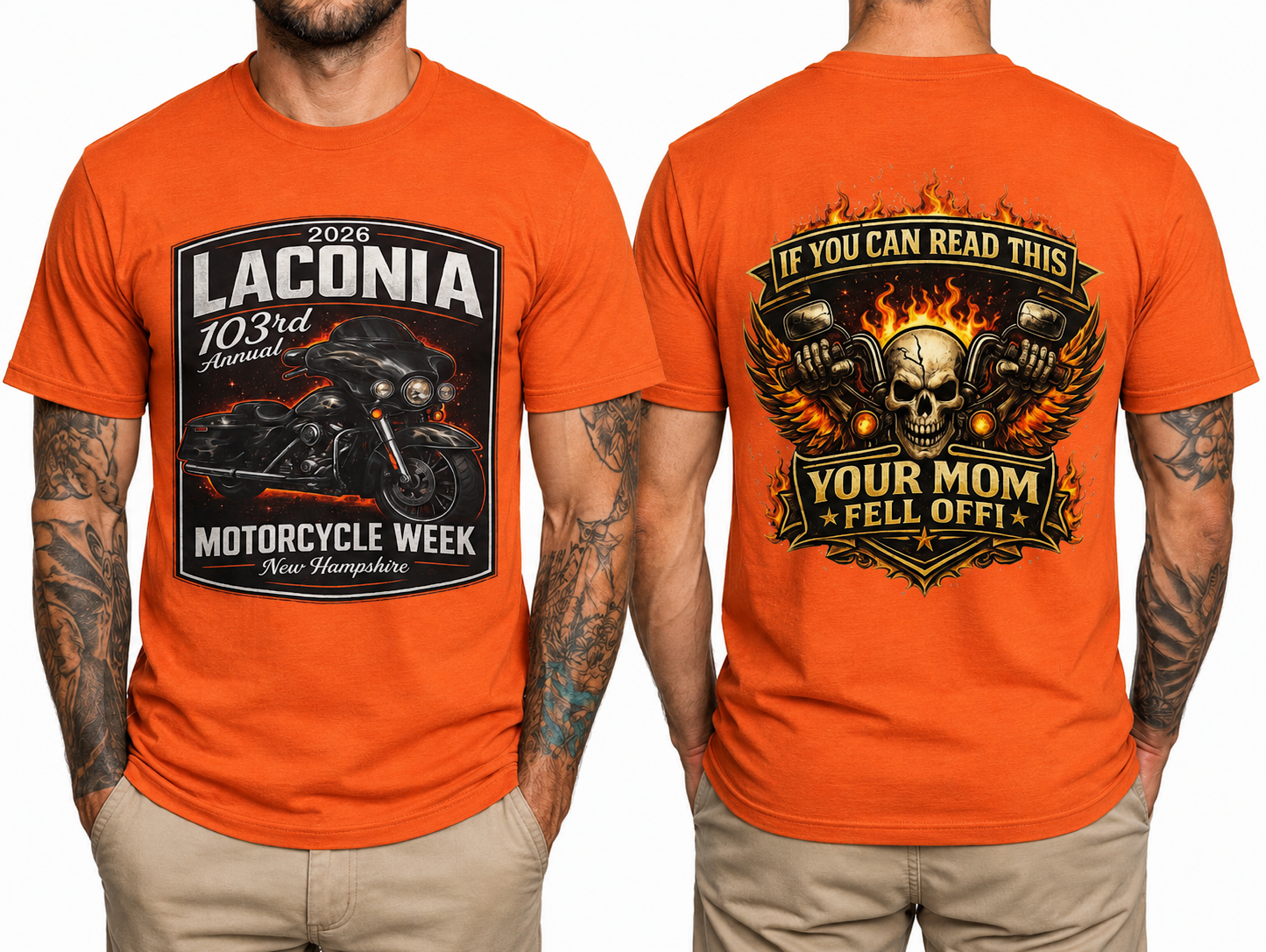 Laconia Bike Week 2026 Weirs Beach NH Motorcycle Rally Shirt color preview 3