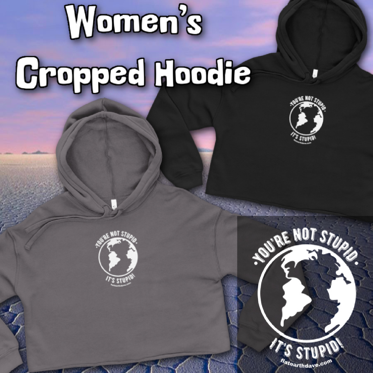 Women’s Cropped Hoodie - You're Not Stupid, It's Stupid