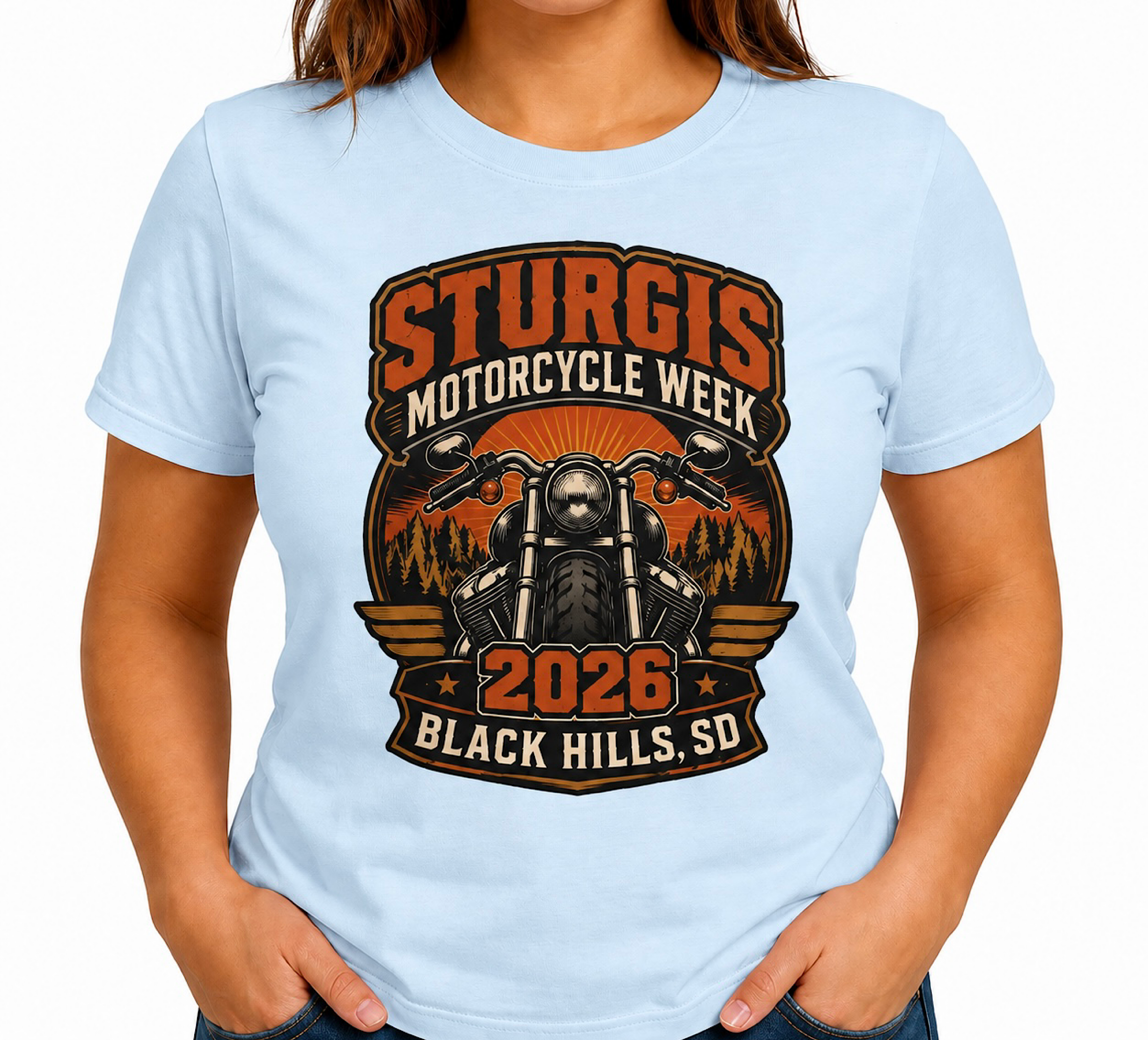 Sturgis Motorcycle Week 2026 Biker Rally South Dakota Graphic T-Shirt color preview 4