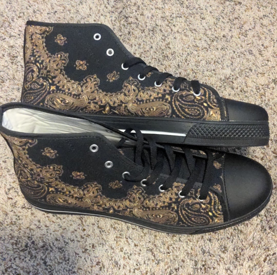 RAG Hightop Sneakers back view — Unpopular Demand | The Drop Yard