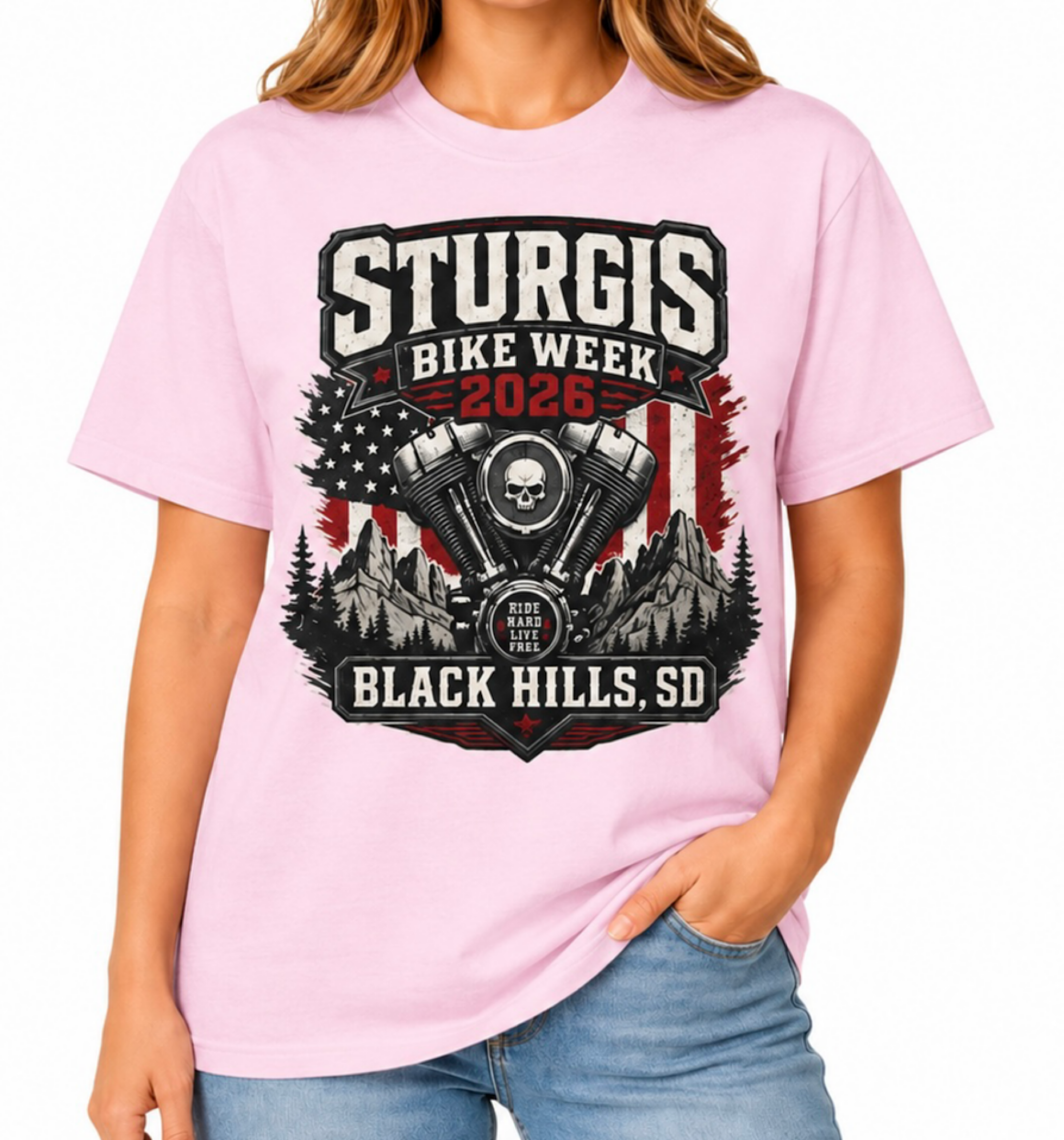 Sturgis South Dakota Bike Week 2026 Motorcycle Rally Biker T-Shirt color preview 4